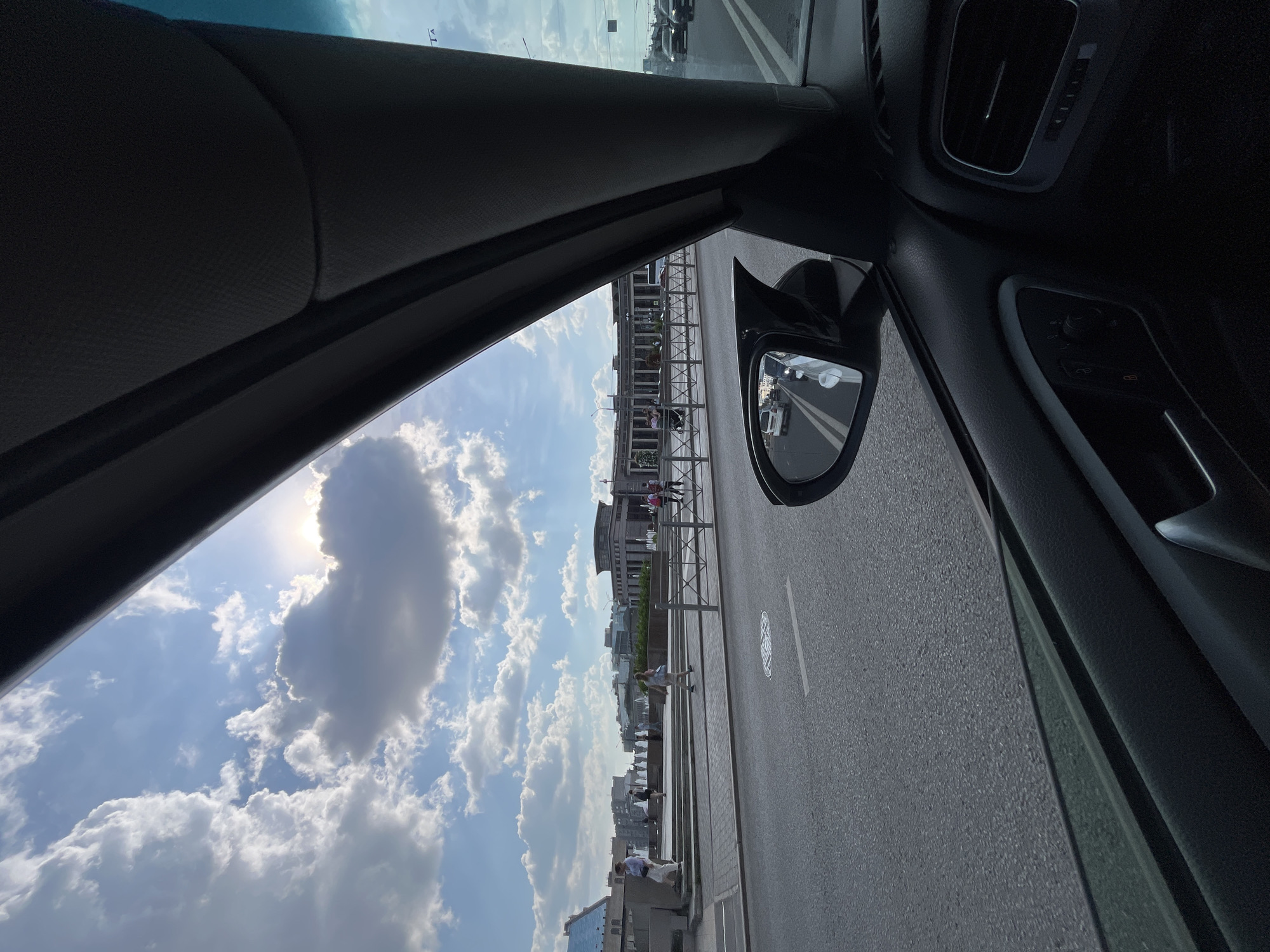 Sunny afternoon with scattered clouds in Kazan, Russia