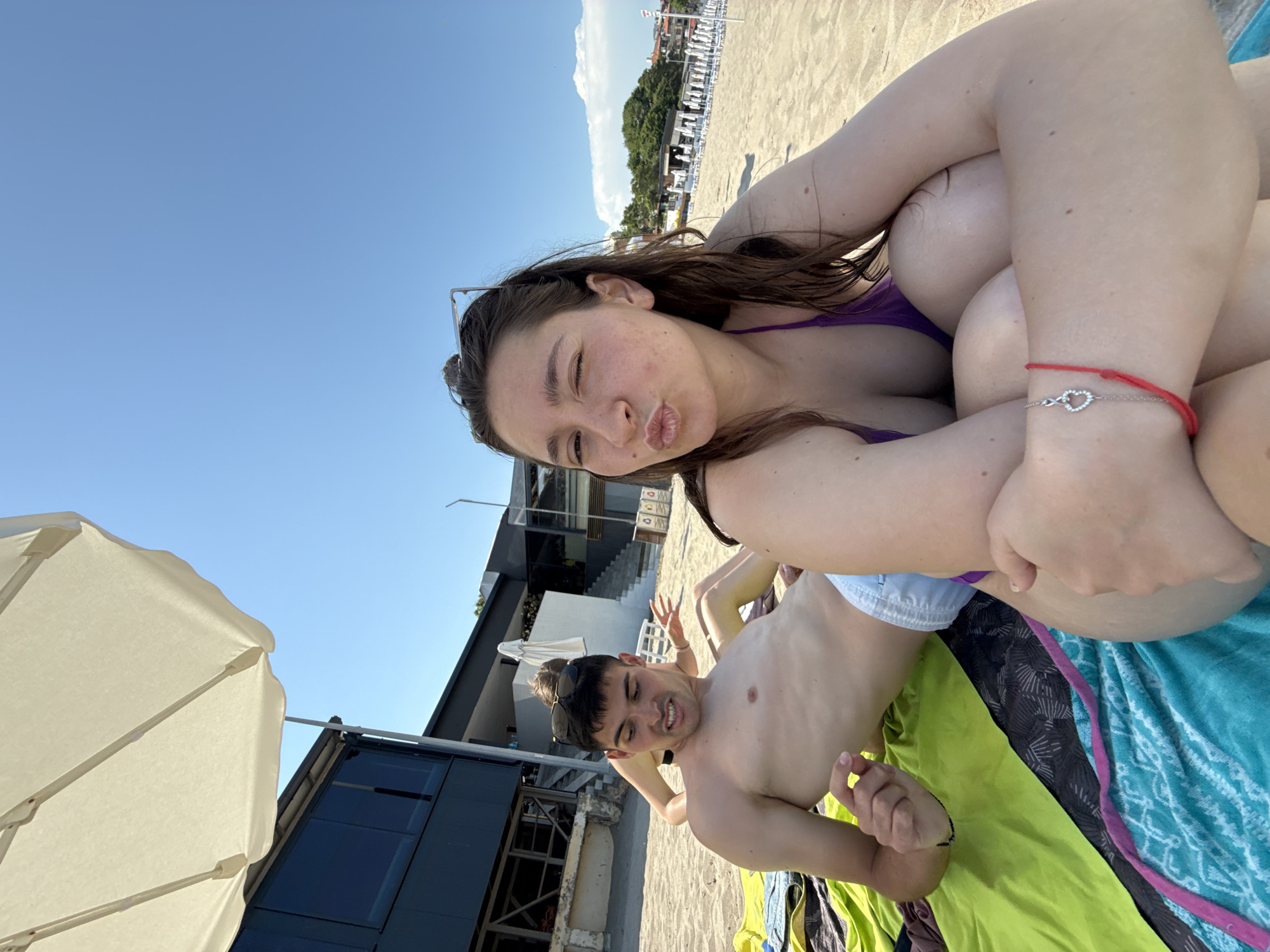 Young beachgoers enjoy sunny day in Sozopol, Bulgaria