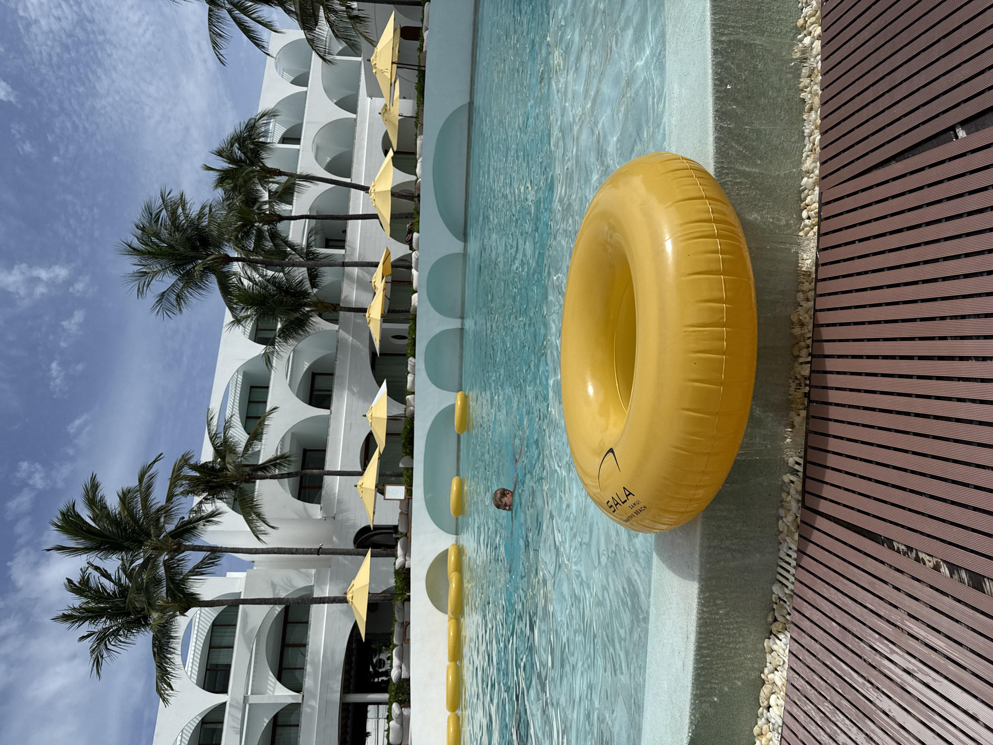 Ko Samui resort and beach life on a cloudy morning