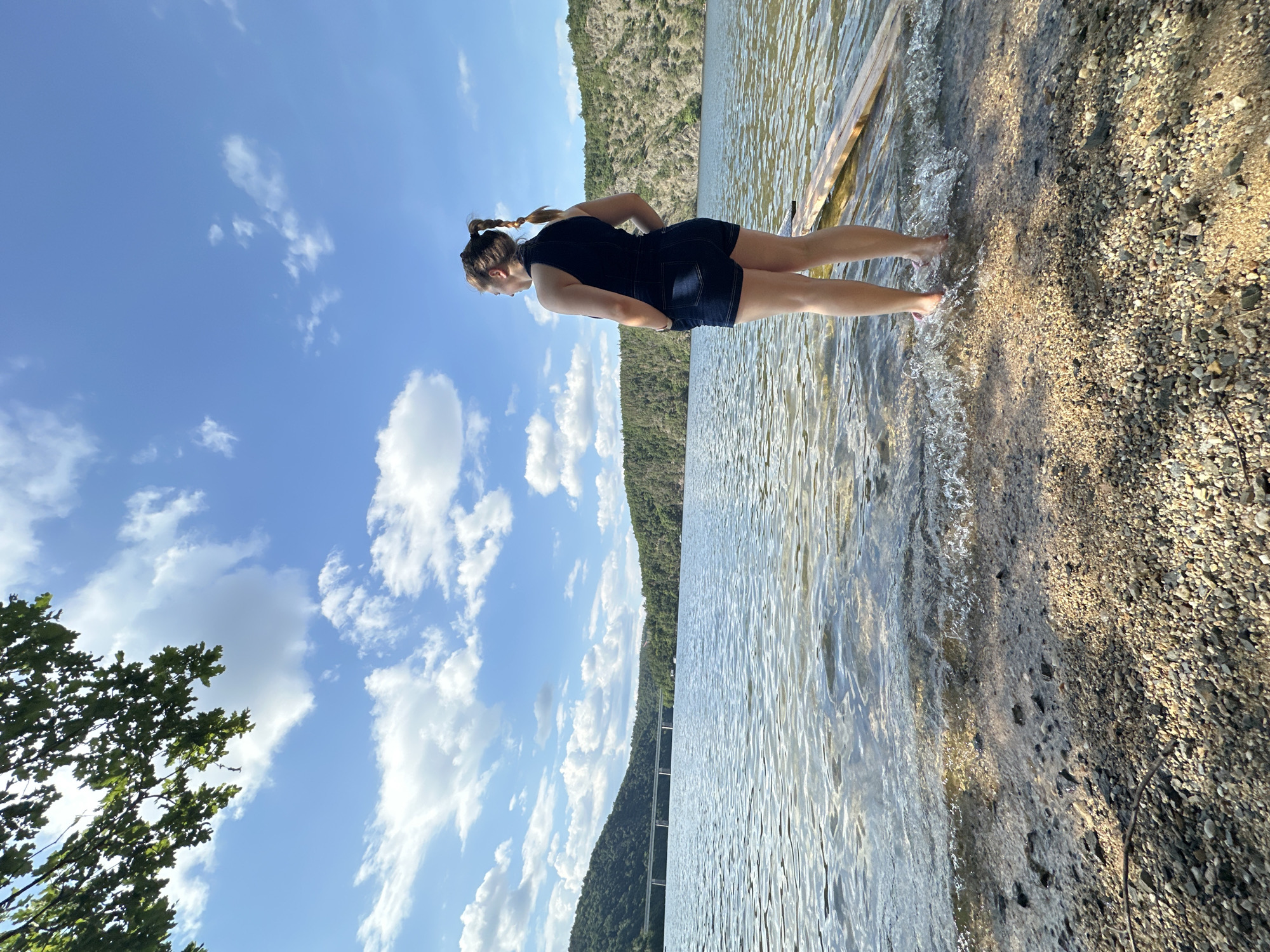 Kayaking and marina visit on a sunny lake day
