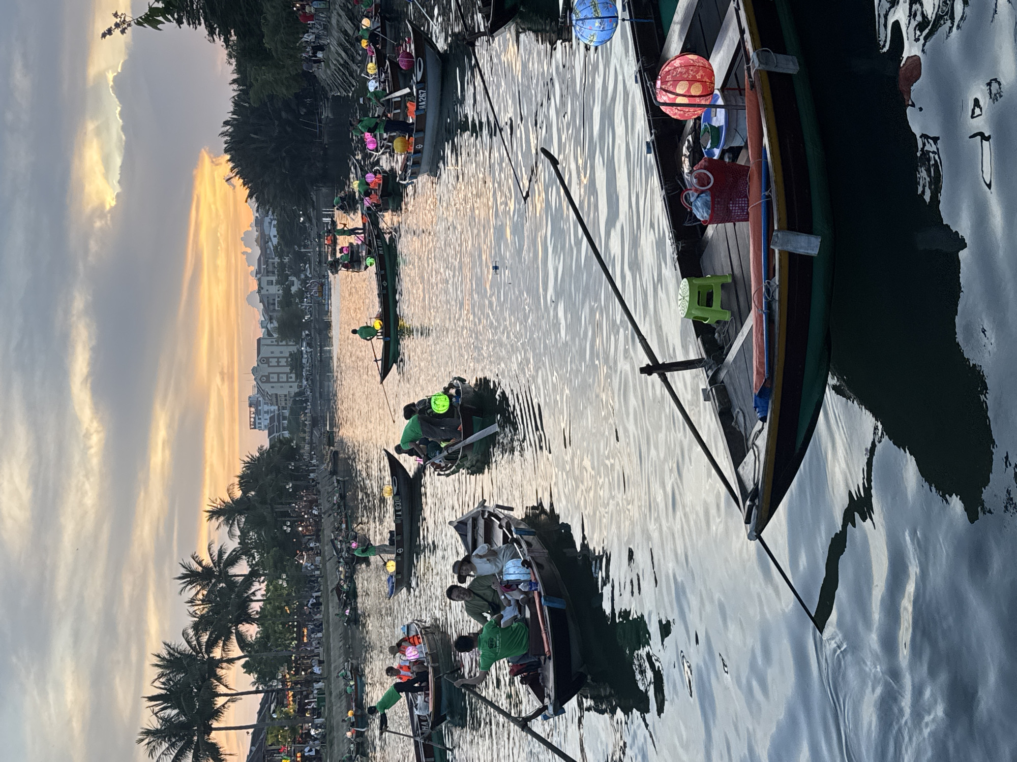 Evening boat activity observed along Hội An waterfront