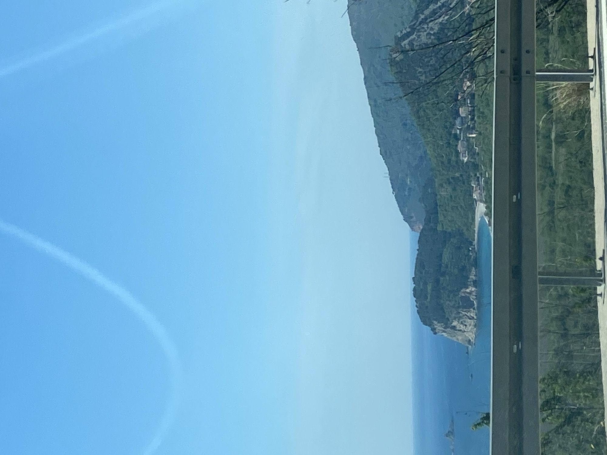 Coastal view captured from Kanjoši overlooks Adriatic Sea