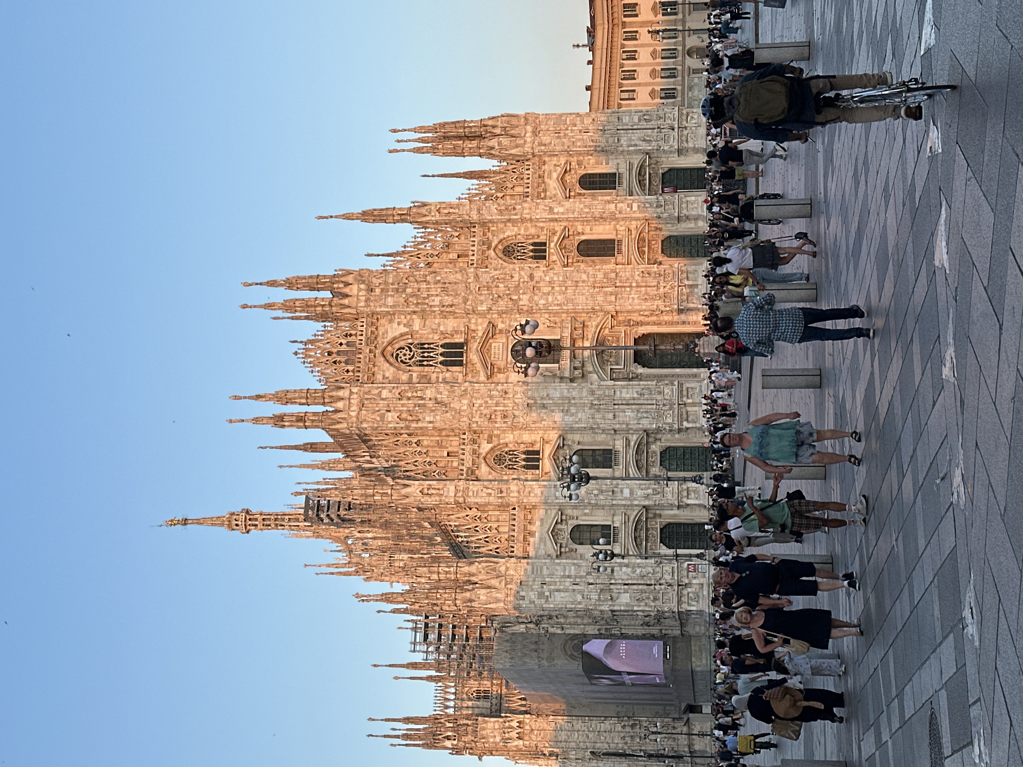 Golden hour across Milan's historic center, Duomo and beyond