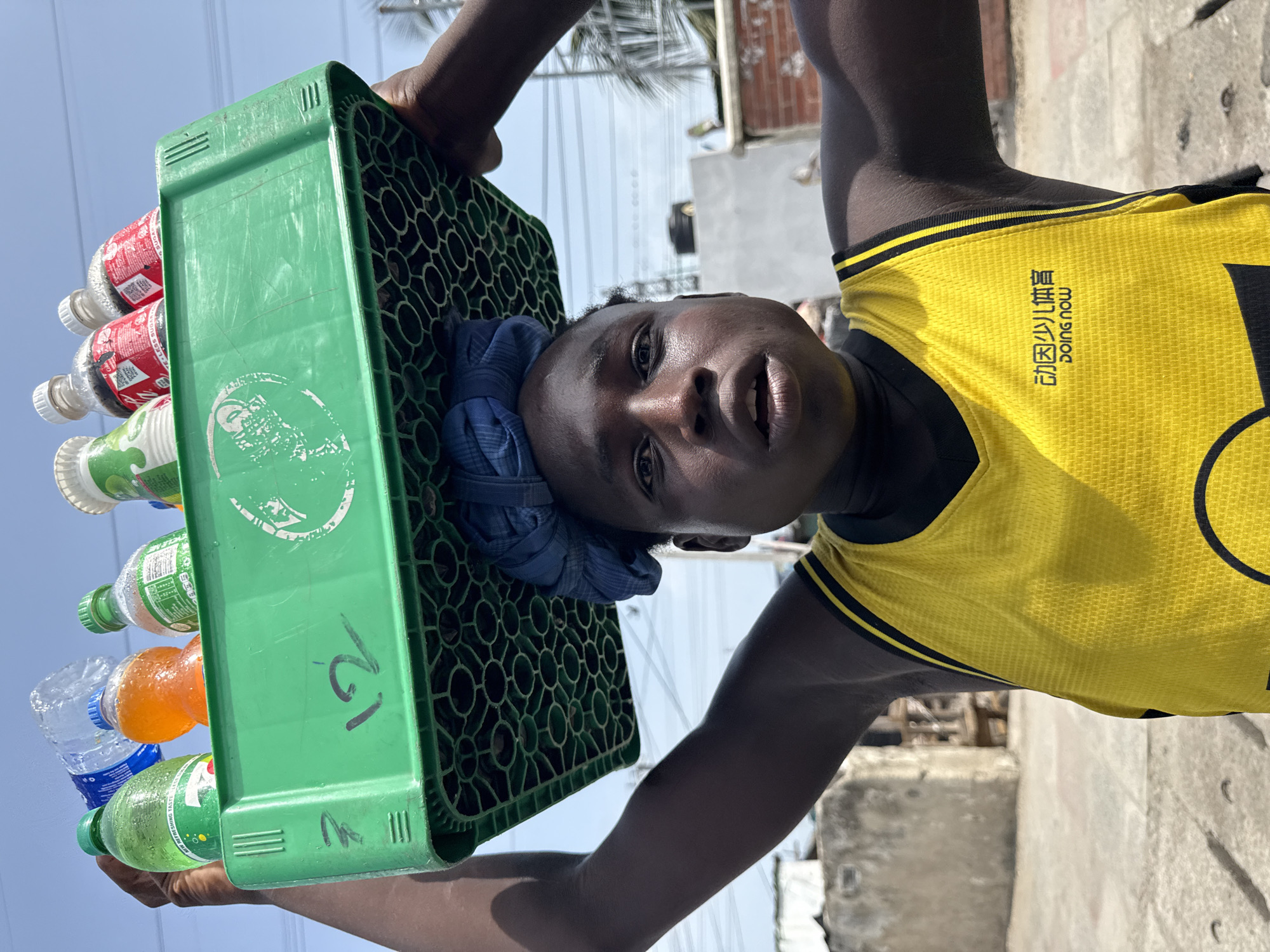 Street vendor and schoolchildren spotted in Igboefon, Nigeria