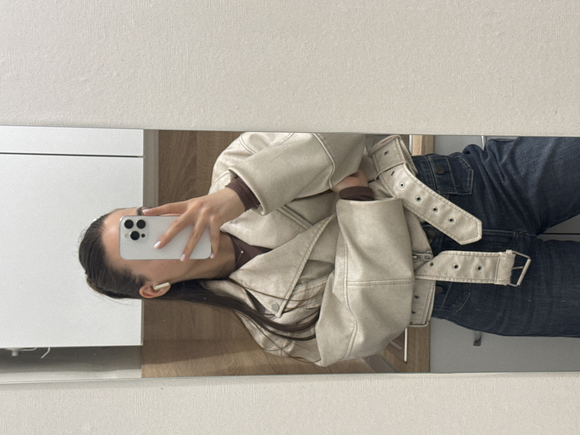 Woman Takes Mirror Selfie in Sofia
