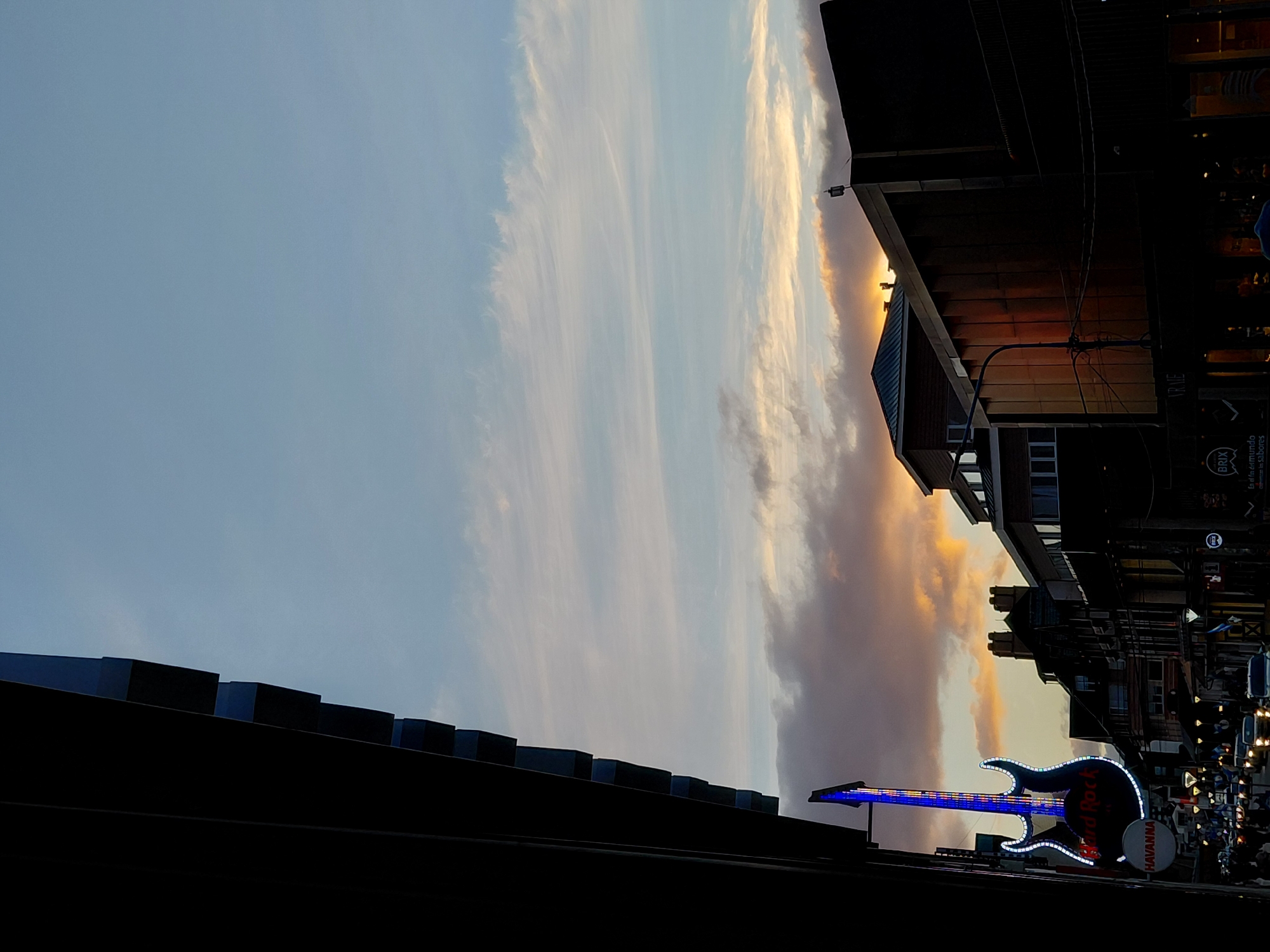 Dusk street scene captured in Ushuaia, Argentina