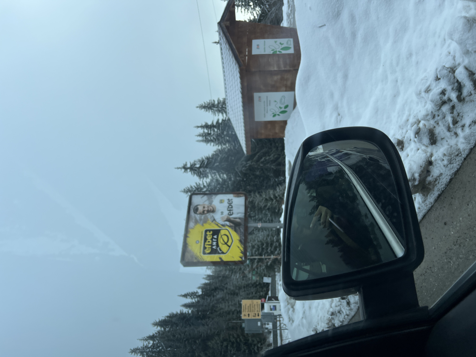 Snow blankets mountainous Smolyan, Bulgaria in late March