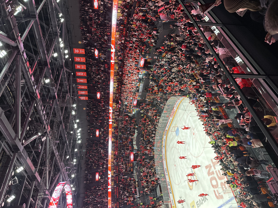 Hockey fans celebrate Avtomobilist Yekaterinburg game day in Russia