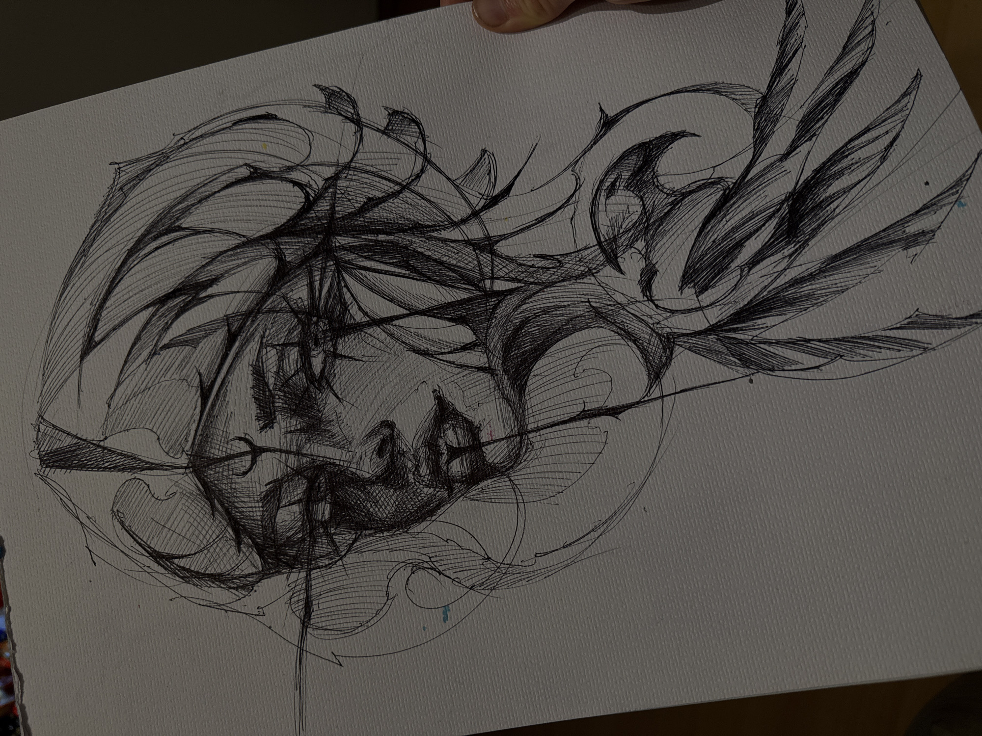 Pen and ink portrait documented in Sofia