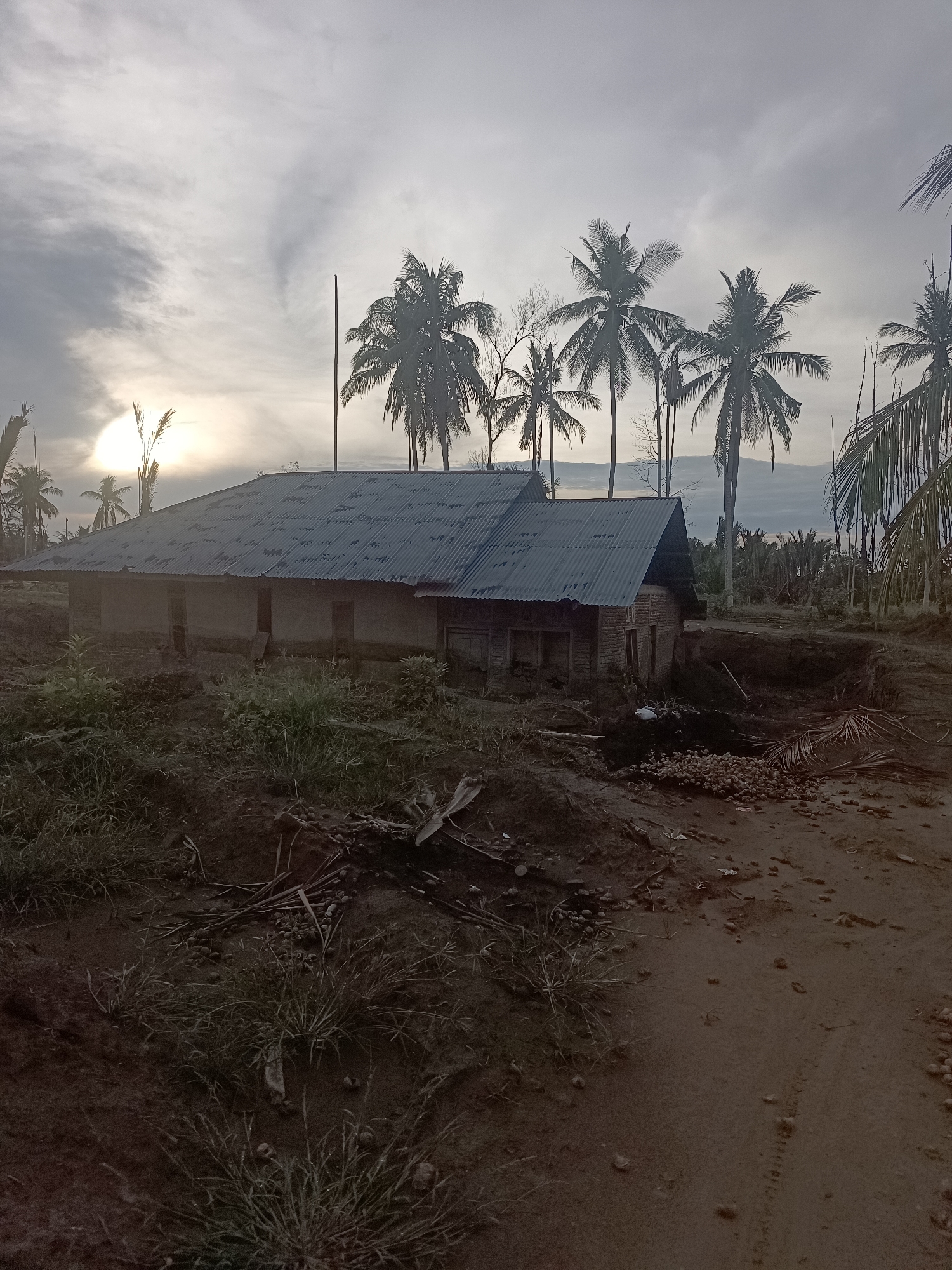 Flood or landslide damage across Meunasah Raya village