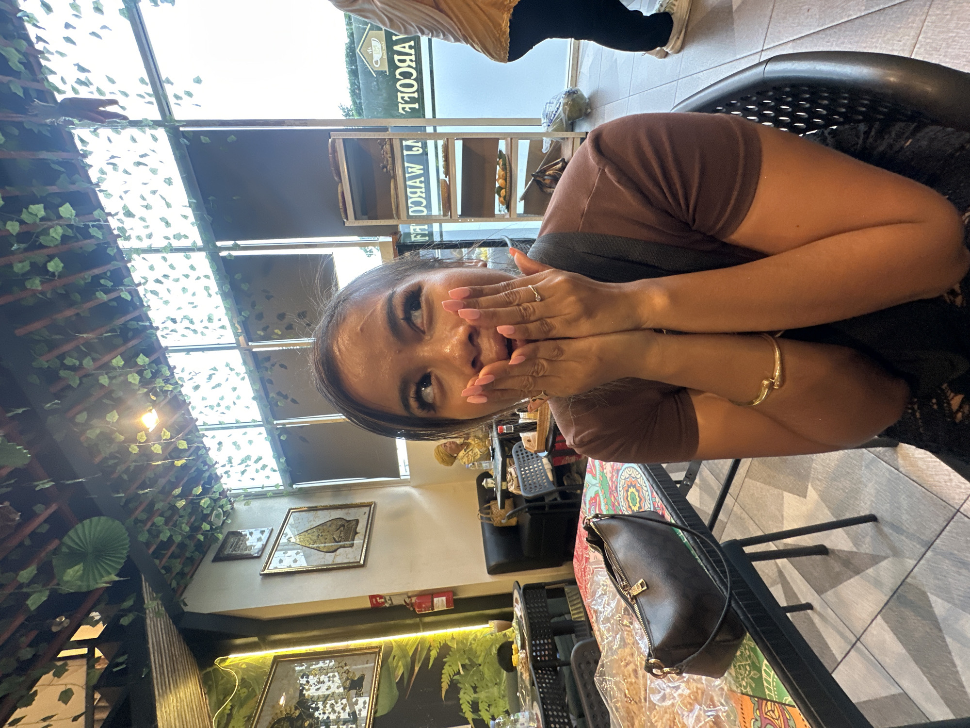 Couple documents cafe visit through selfies in Central Jakarta