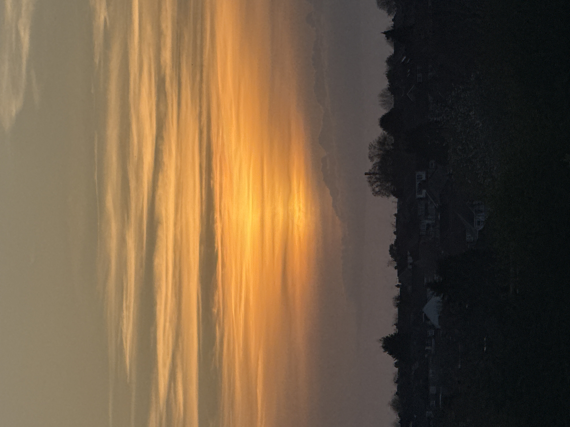 Sunset photographed by multiple witnesses in Coventry park