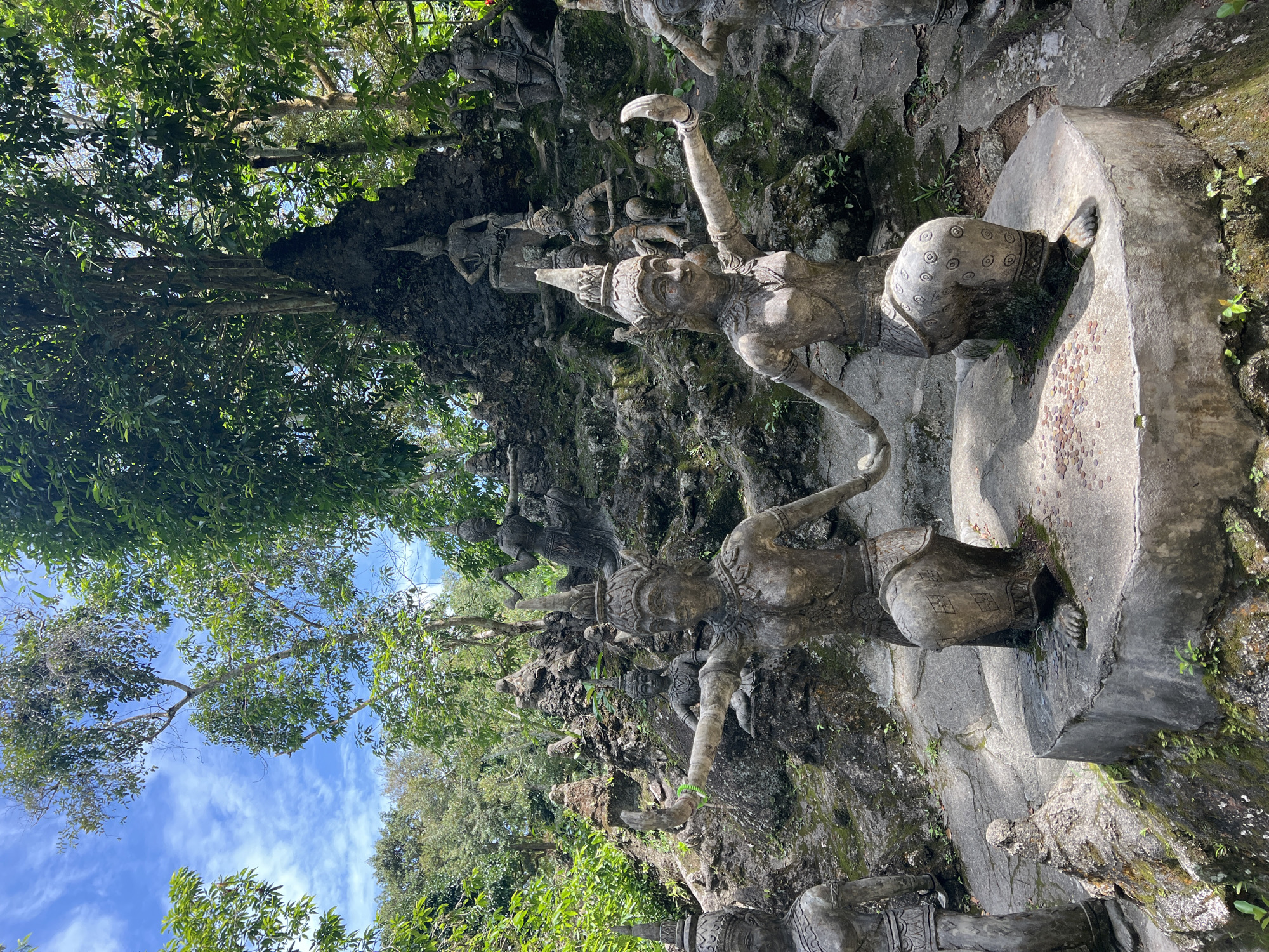 Exploring Koh Samui's hillside Secret Buddha Garden at dawn