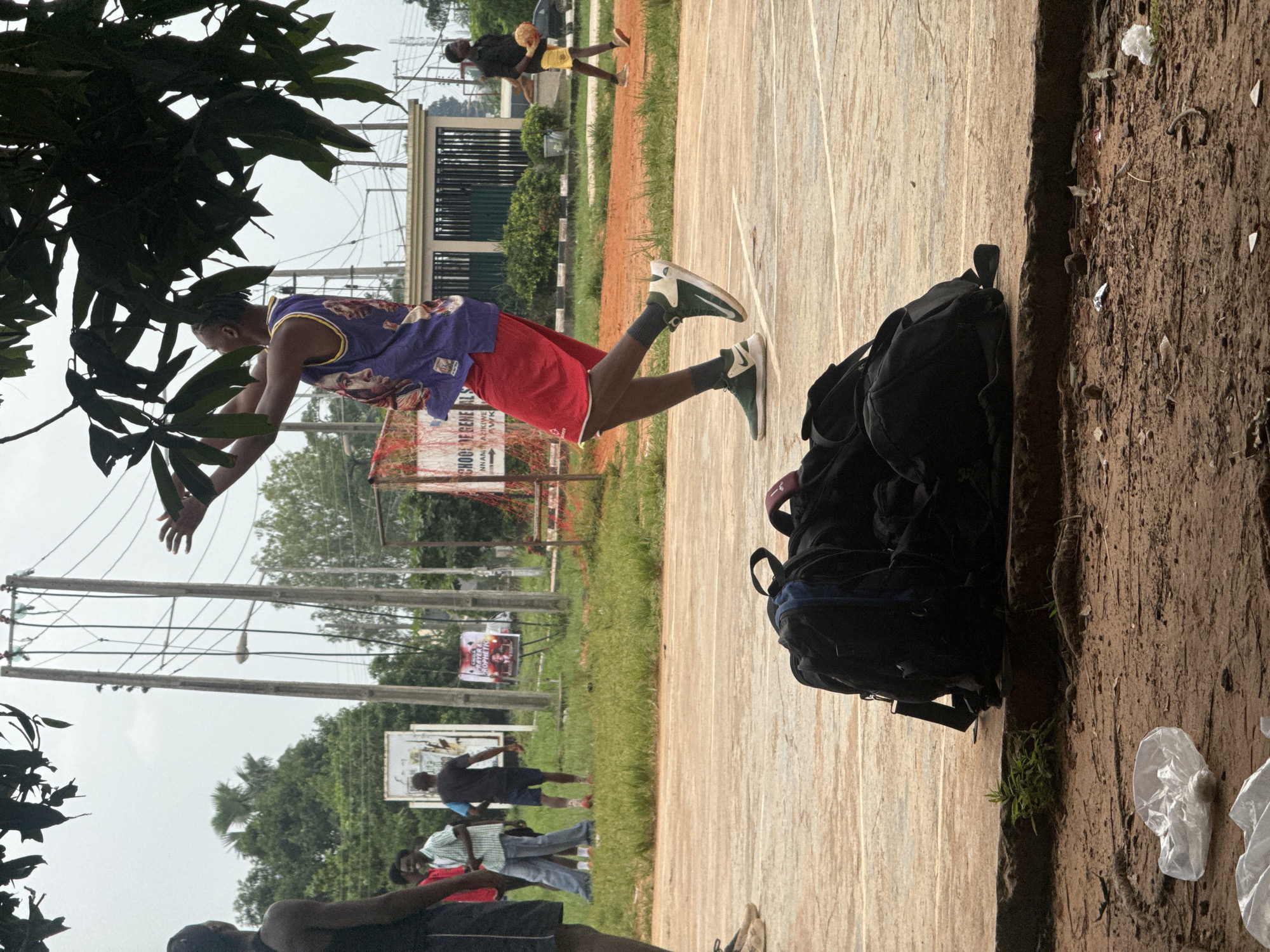 Afternoon pickup sports and street life in Amansee, Nigeria