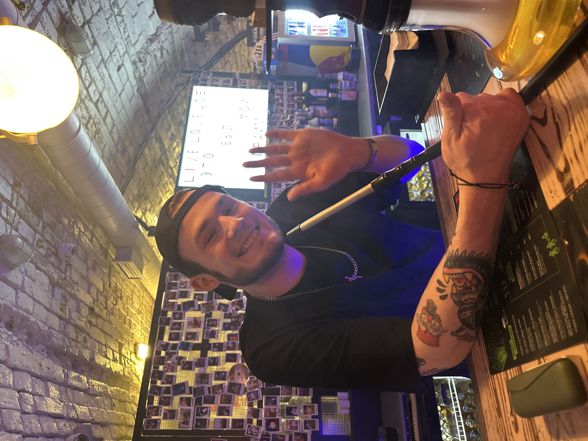 Young man enjoys night out at Krasnoyarsk club venue