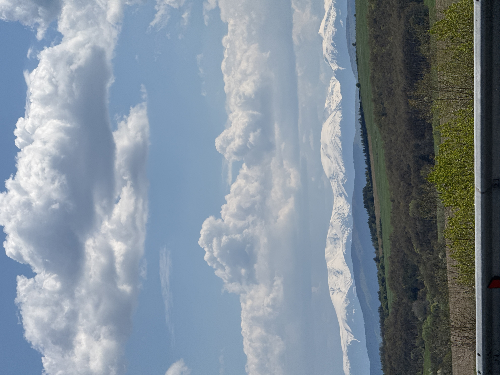 Roadside landscape view documented in Vakarel, Bulgaria