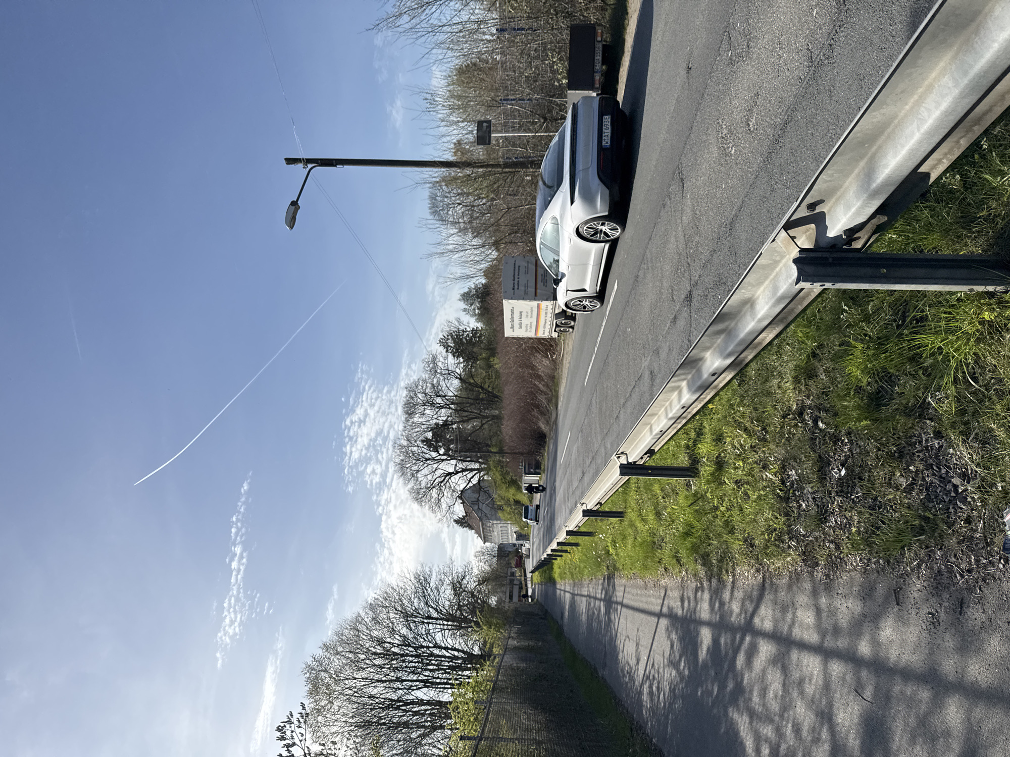 Sunny street scene captured in Wuppertal, Germany