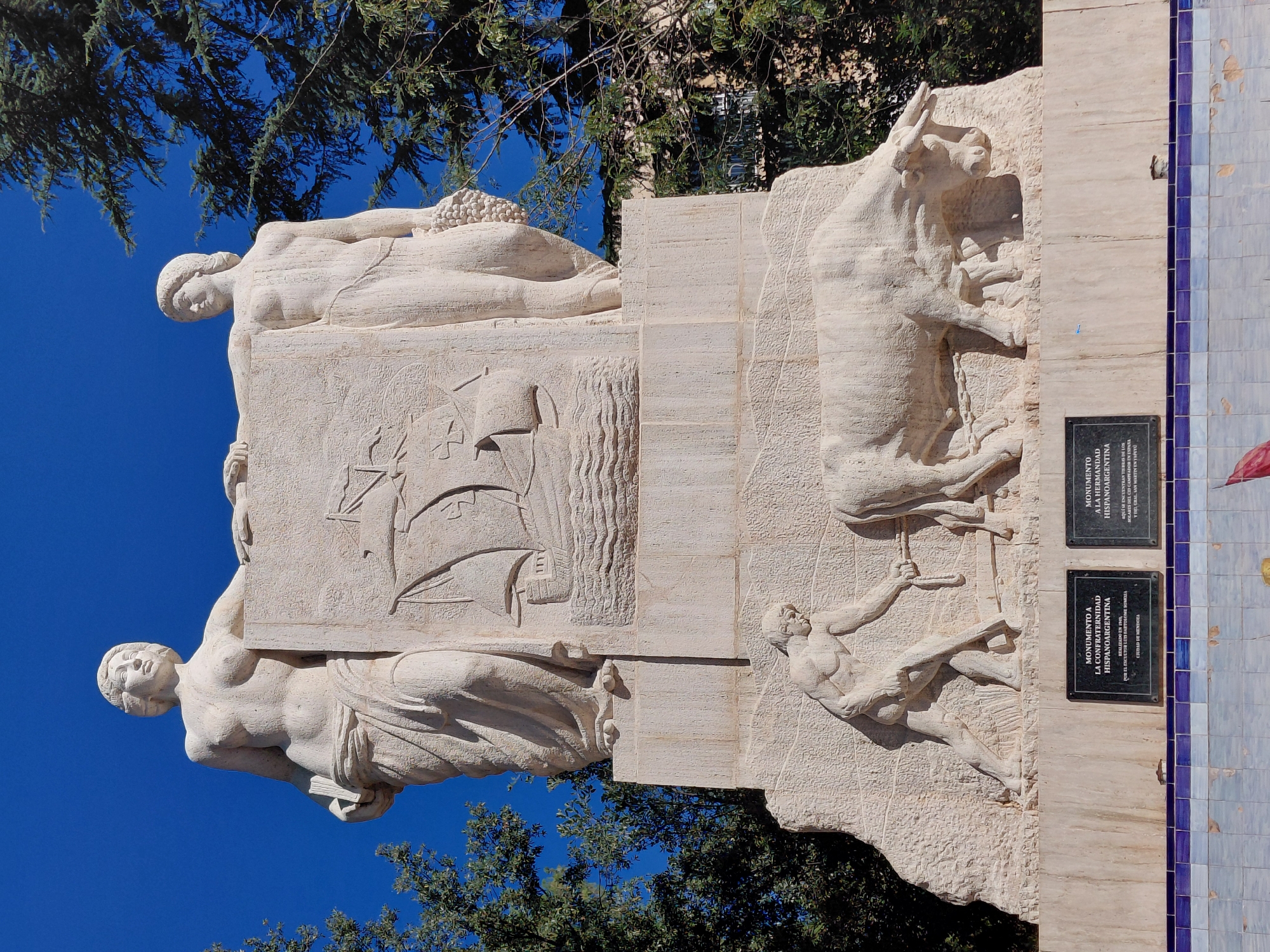 Spanish-Argentine Brotherhood Monument documented in Mendoza park