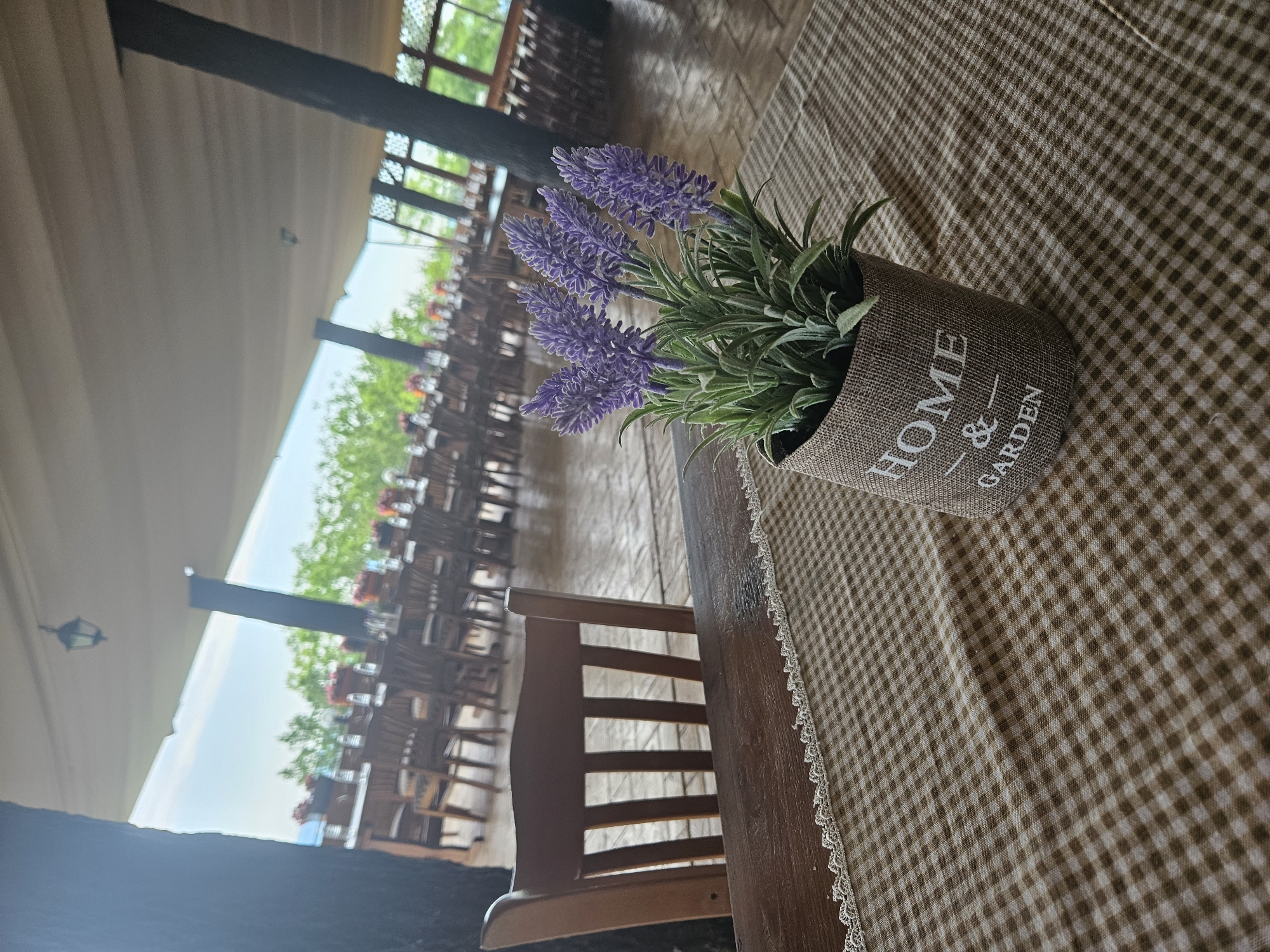 Afternoon dining captured at rustic restaurant in Lyaskovets, Bulgaria
