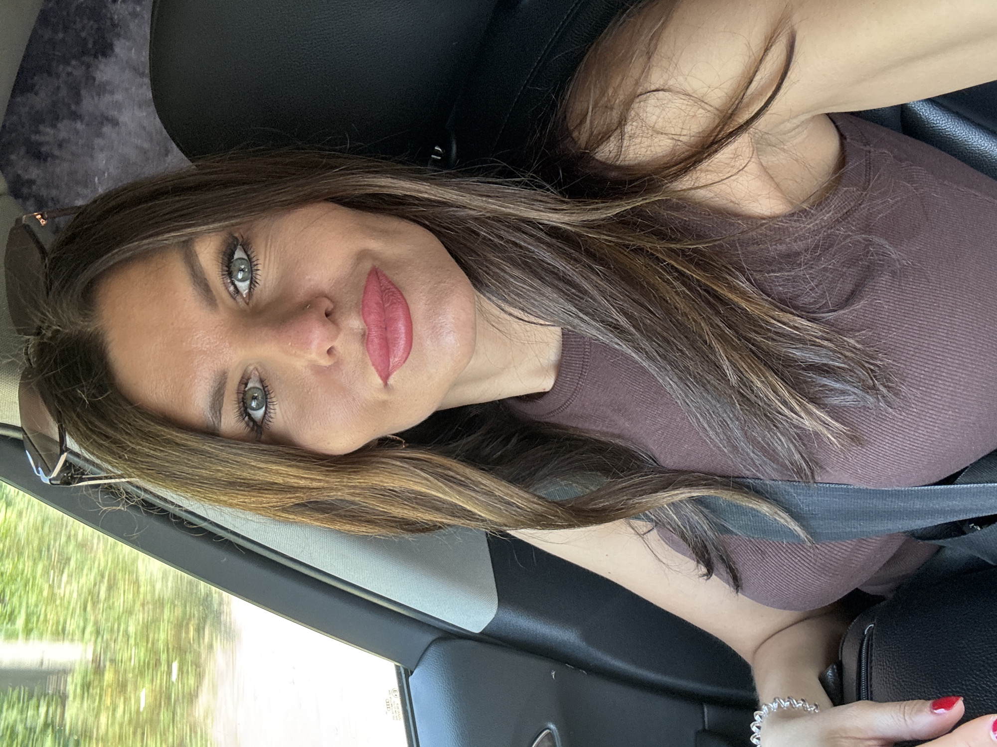 Selfie session inside a car in Noviy, Russia