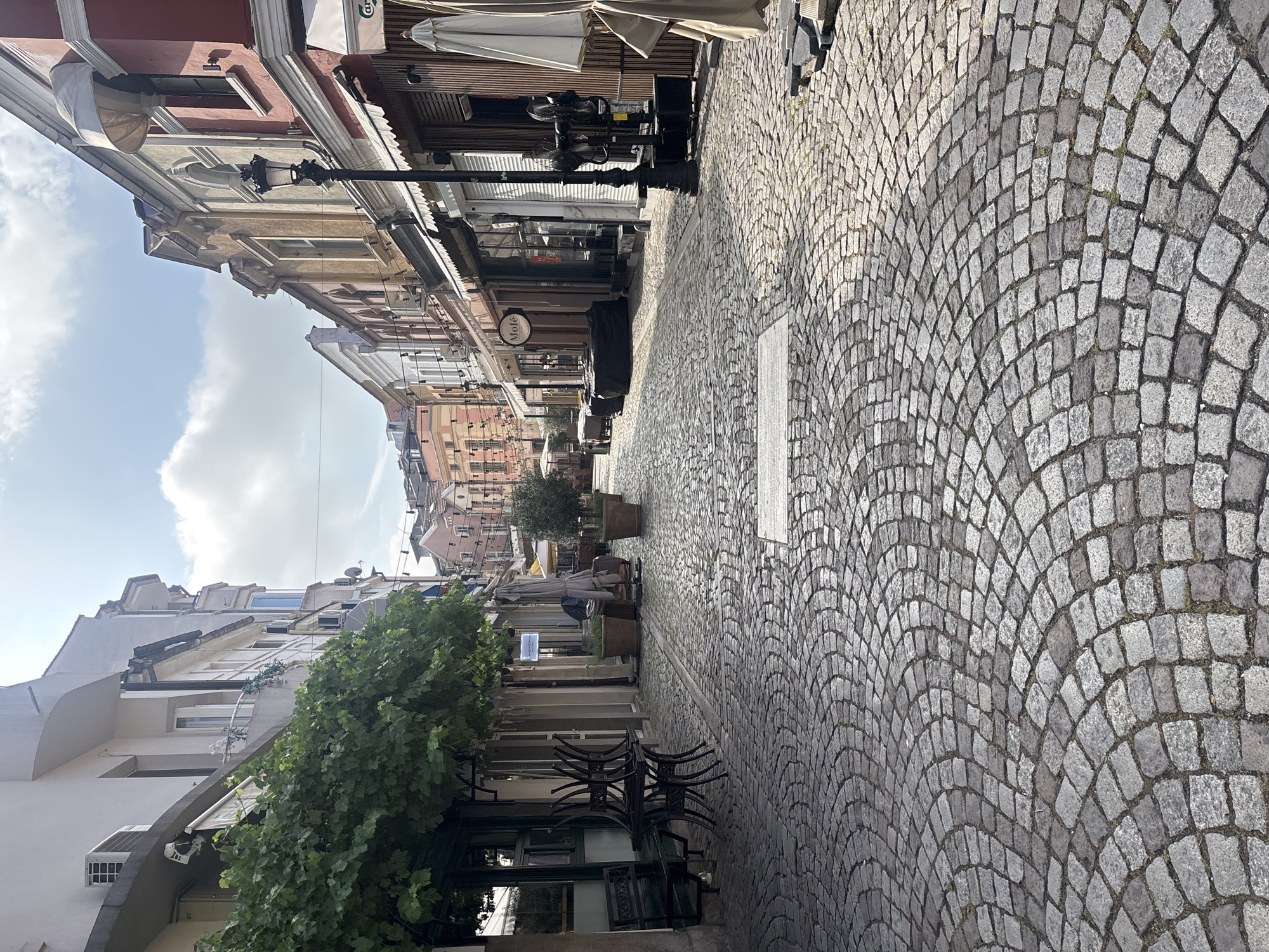 Morning documentation captures Plovdiv's historic streets and bronze statue