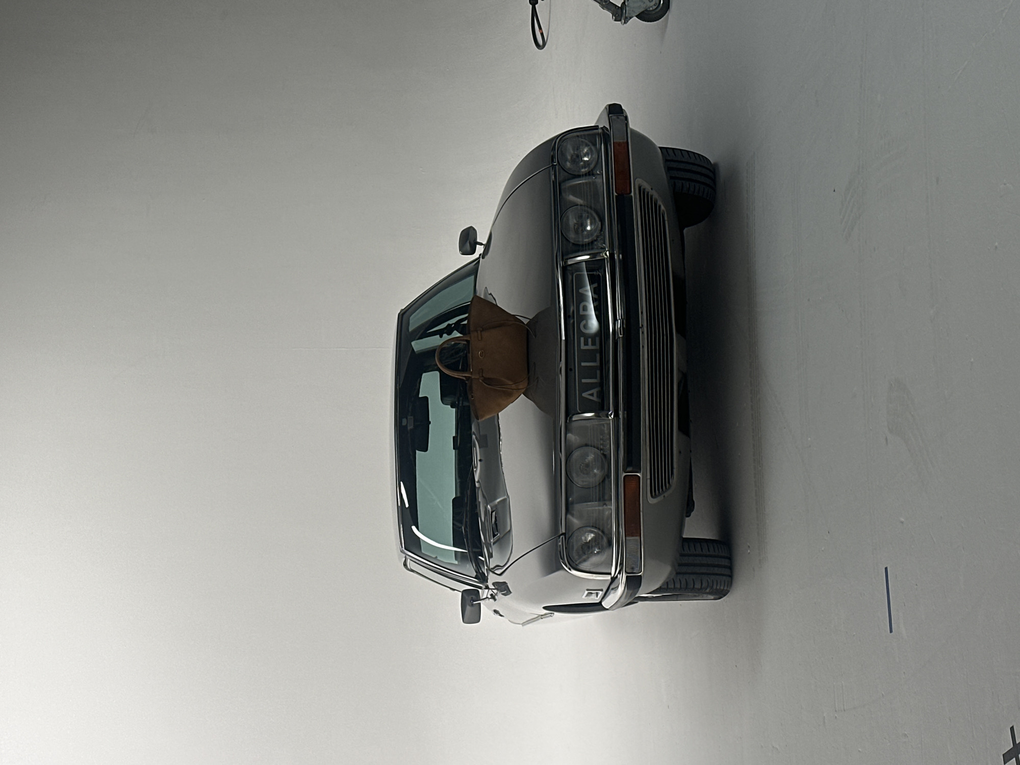 Classic car photographed in professional London studio setup