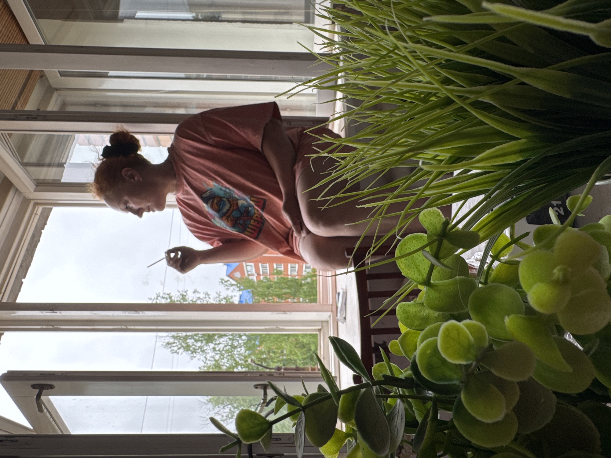 Woman documents morning routine and home renovation in Chaikovsky