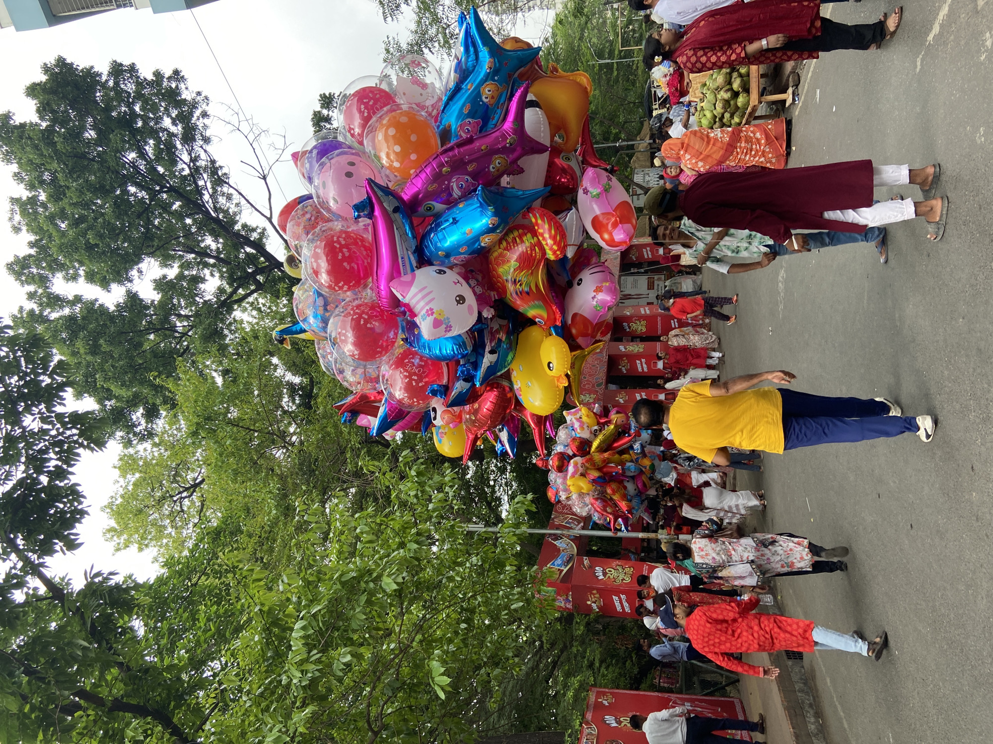 Colorful novelty balloons spotted on Dhaka street