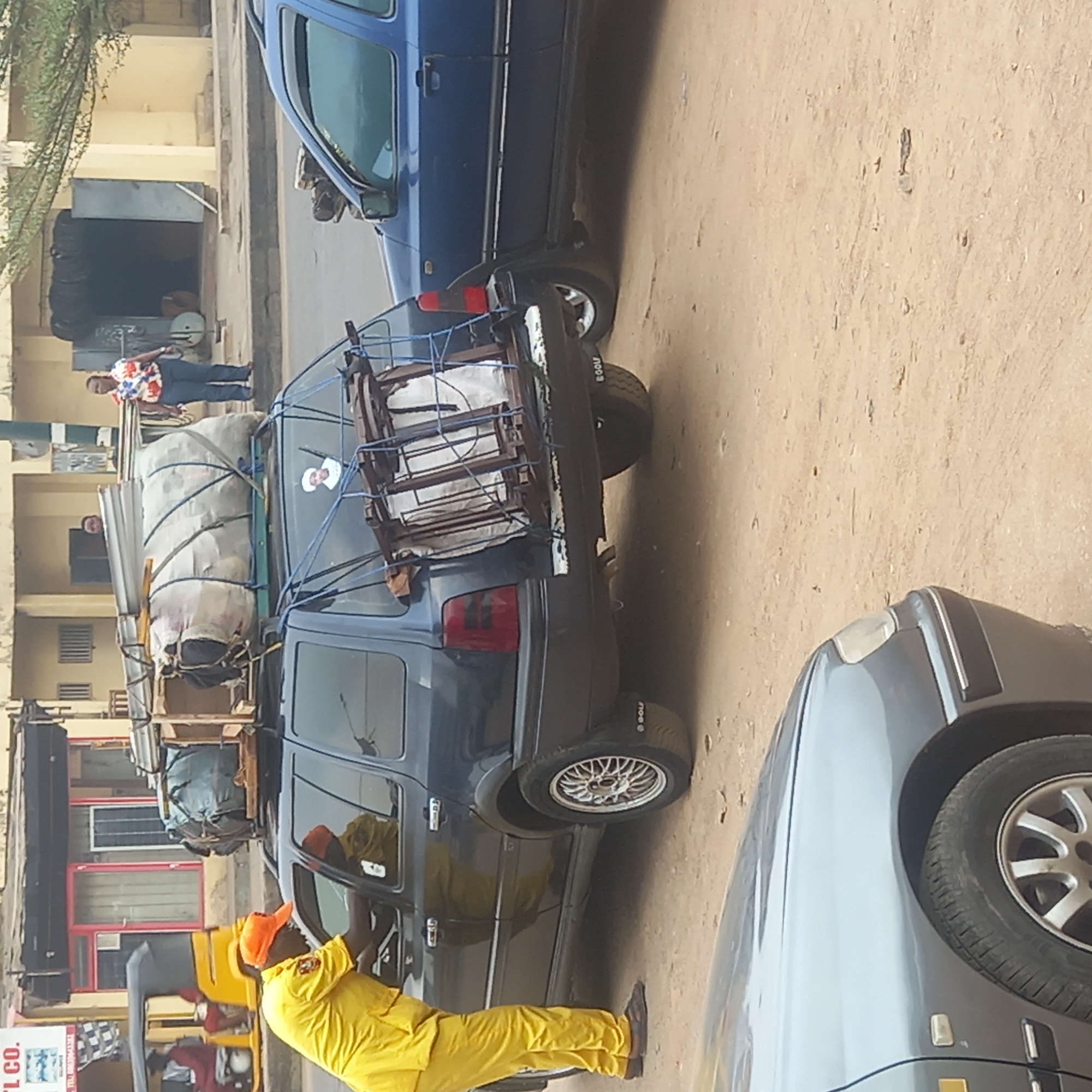 Morning street commerce activity observed in Dadi Riba, Nigeria