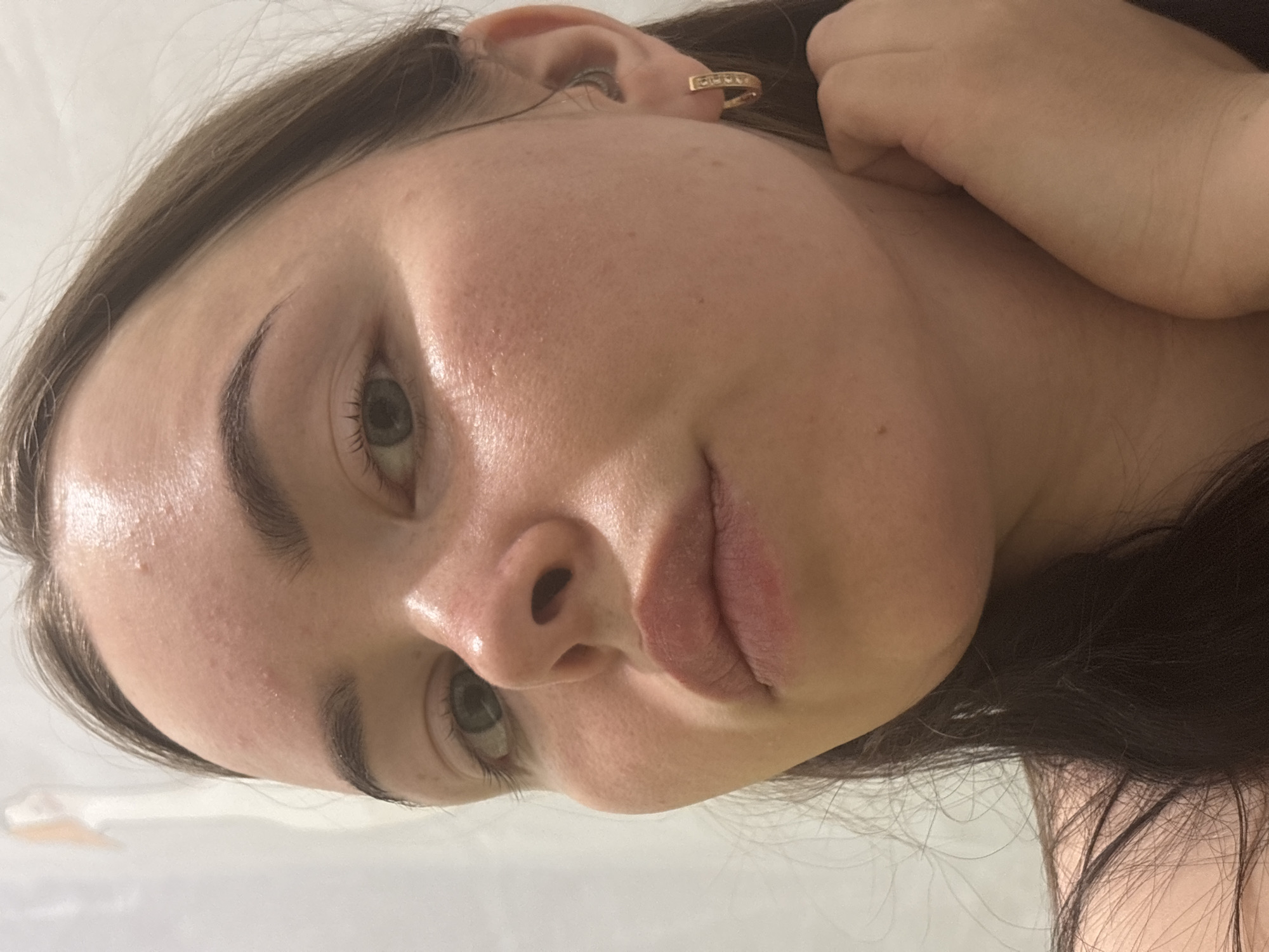 Woman photographed in close-up portrait in Izhevsk, Russia