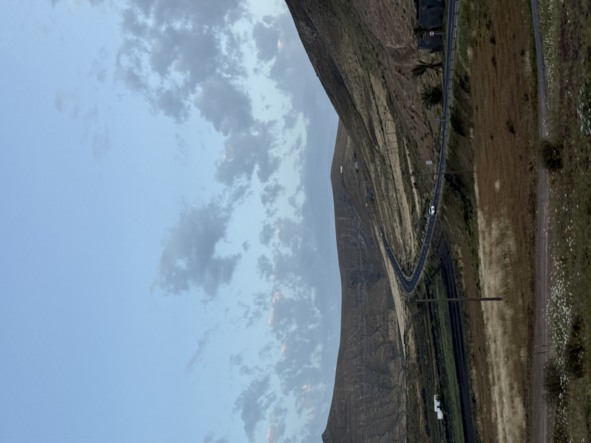 Witness documents mountain road landscape in Yaiza, Spain
