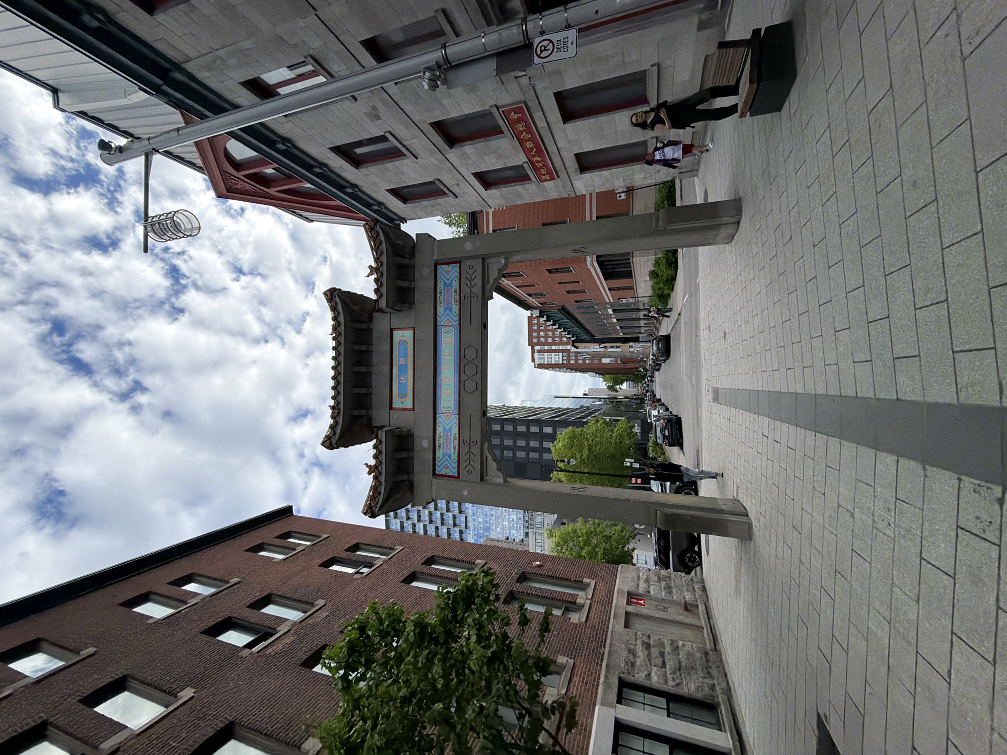 Street photography captures Montreal's Chinatown gate and architecture