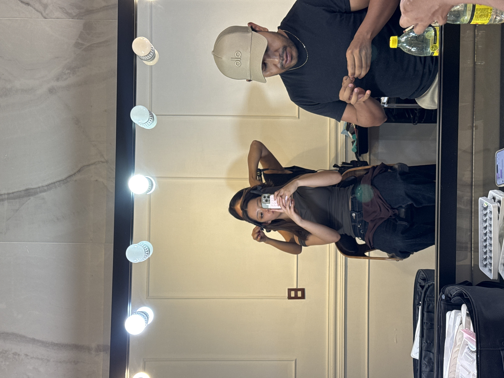 Getting ready at a Puebla makeup studio, selfies throughout