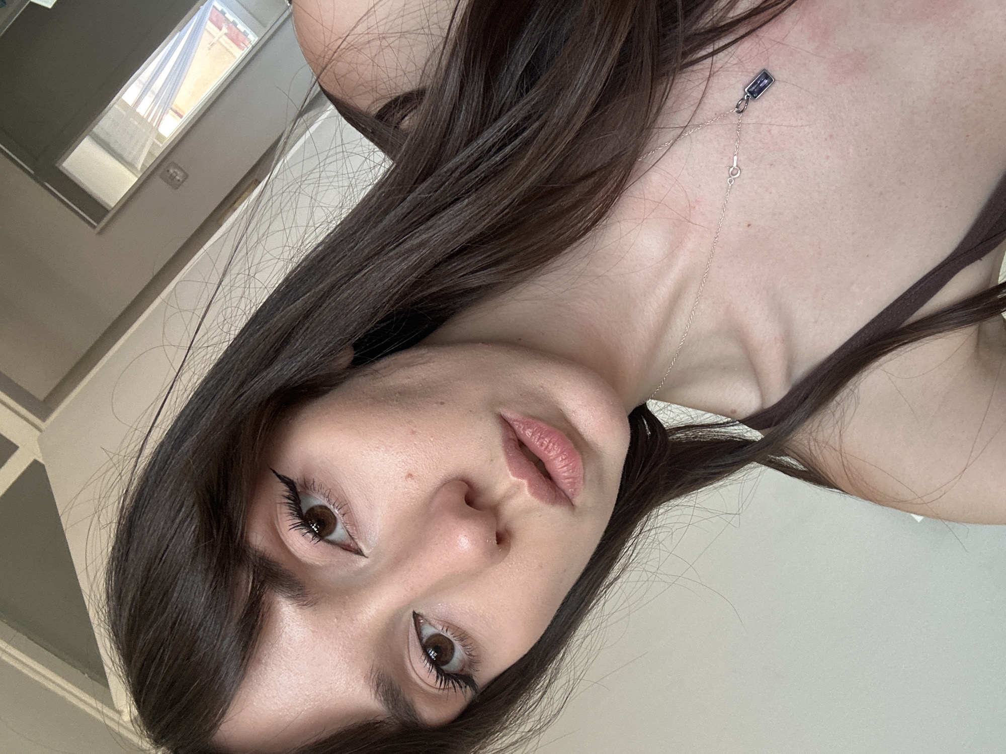 Belgrade apartment selfie session with a hairless cat