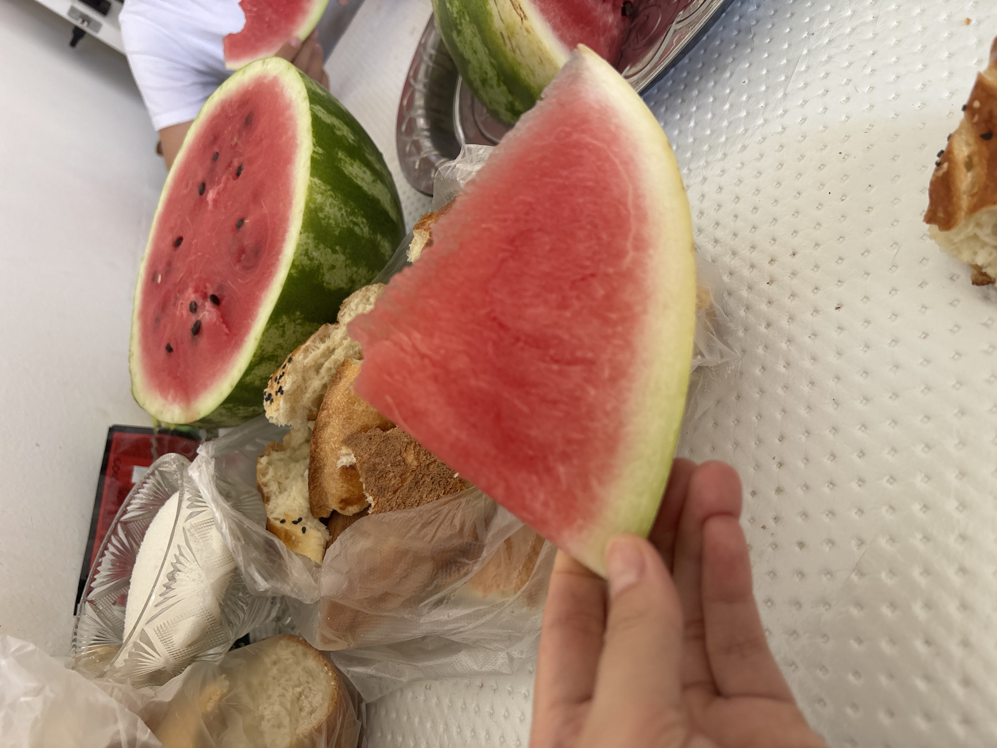 Watermelon and braids: a July morning in Astana