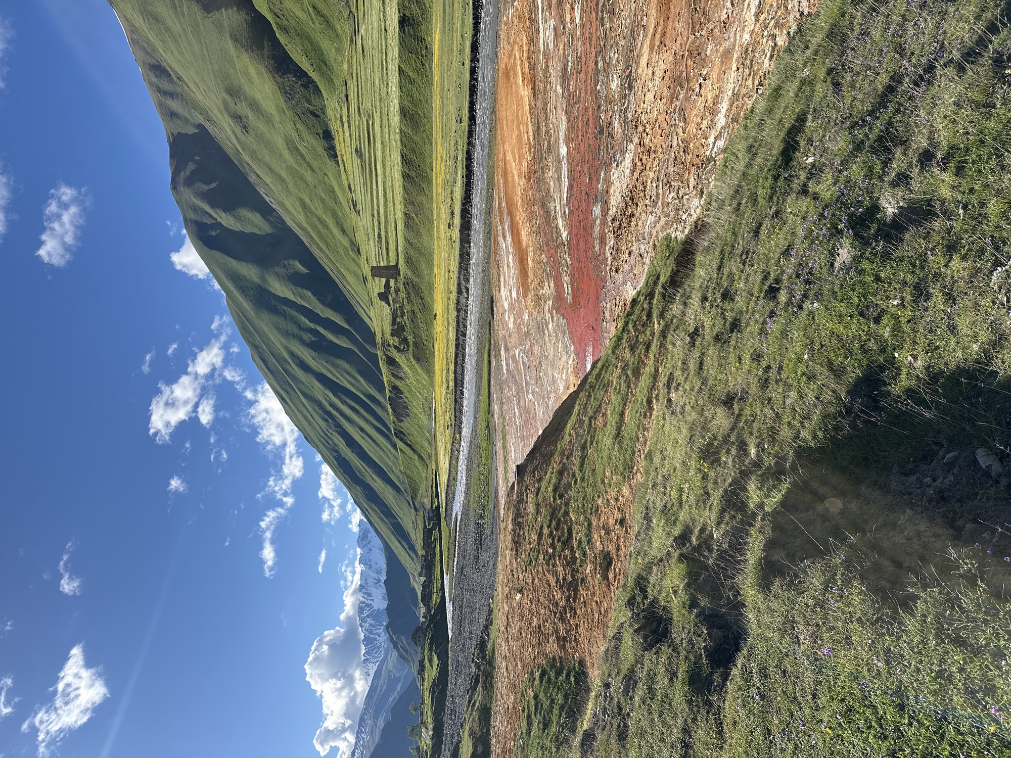 Georgia's Ketrisi river runs bright red with mineral-rich water