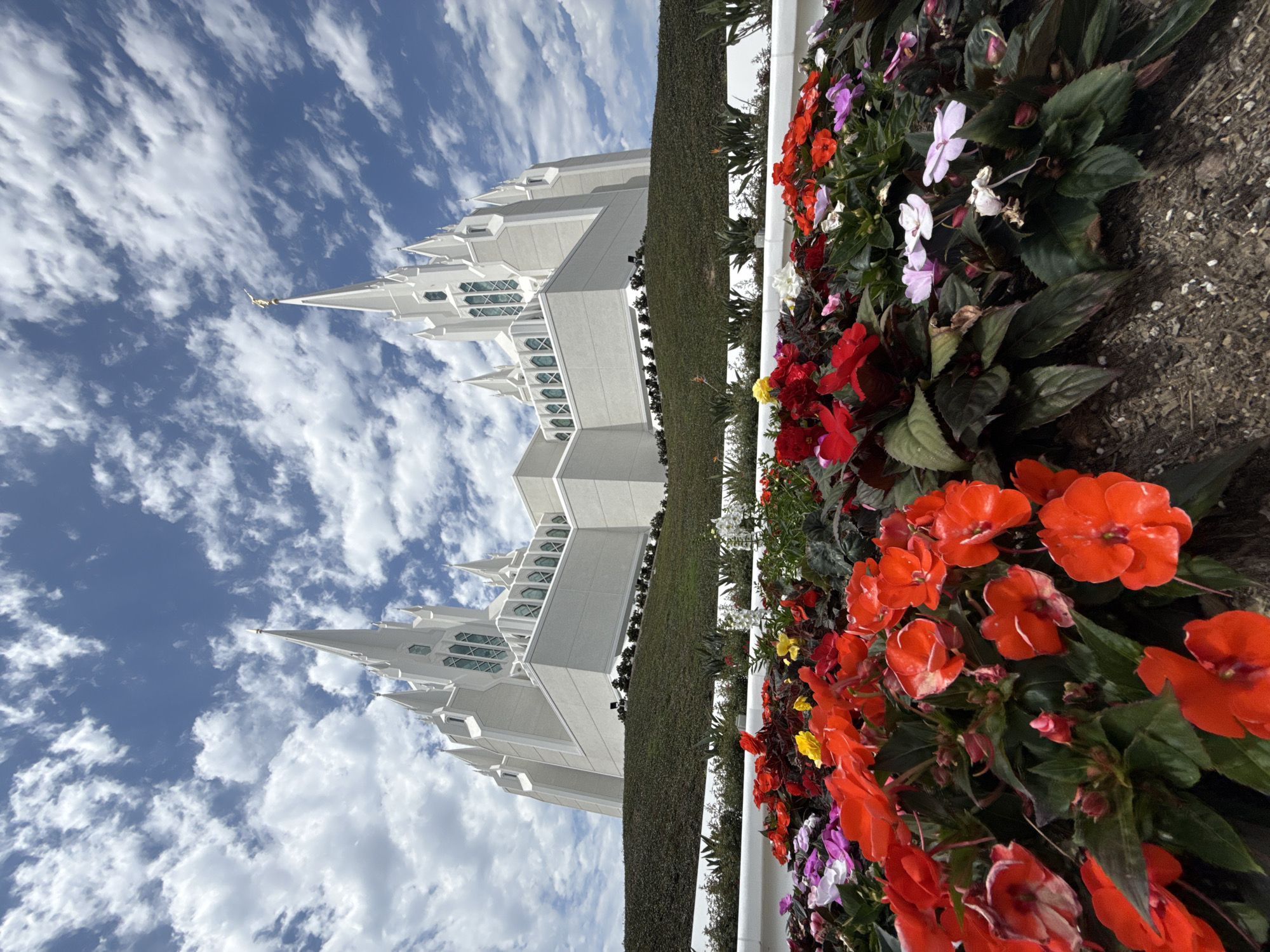 Exploring the San Diego LDS Temple grounds on a summer afternoon