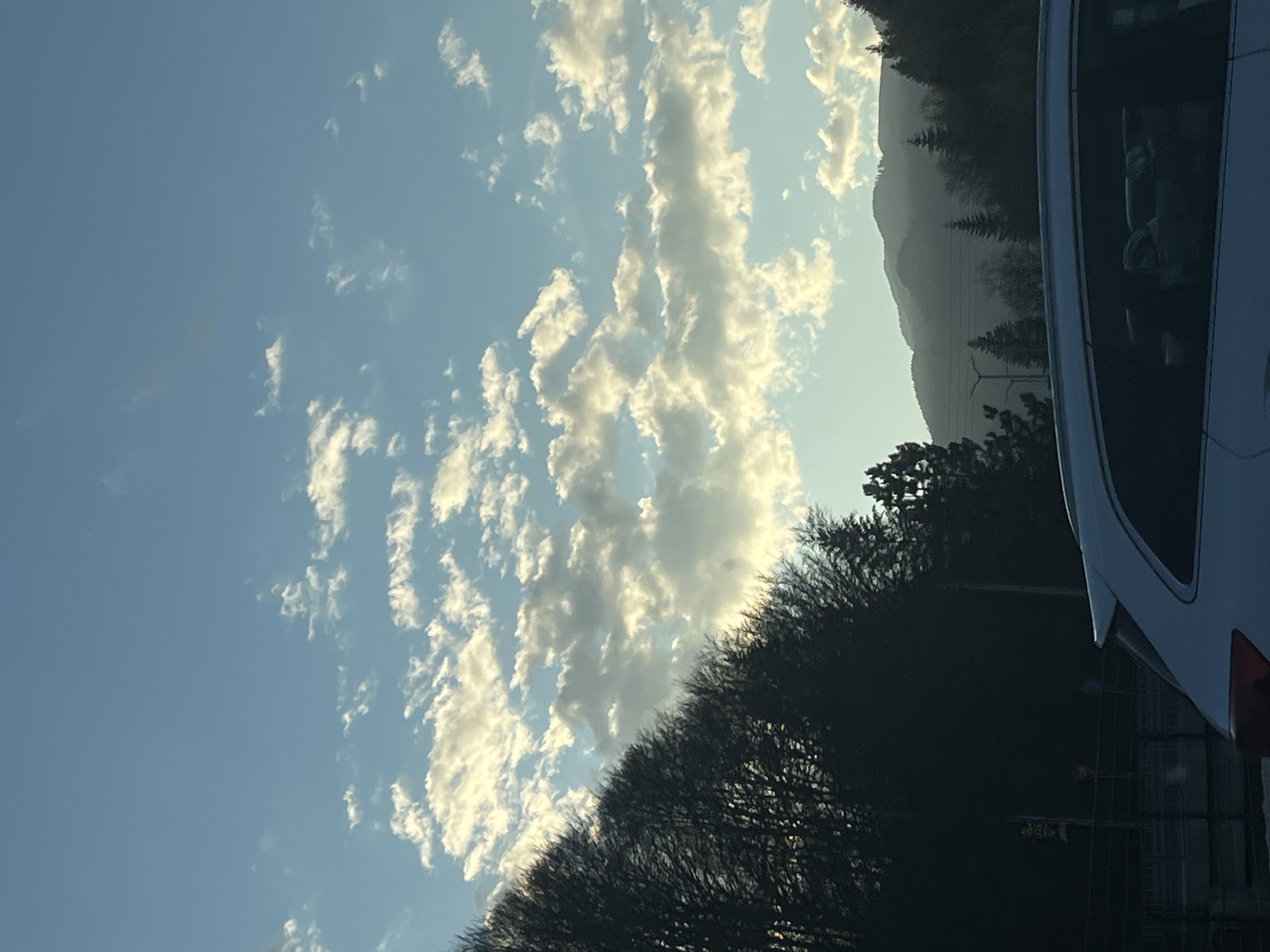 Illuminated clouds observed over Smolyan, Bulgaria