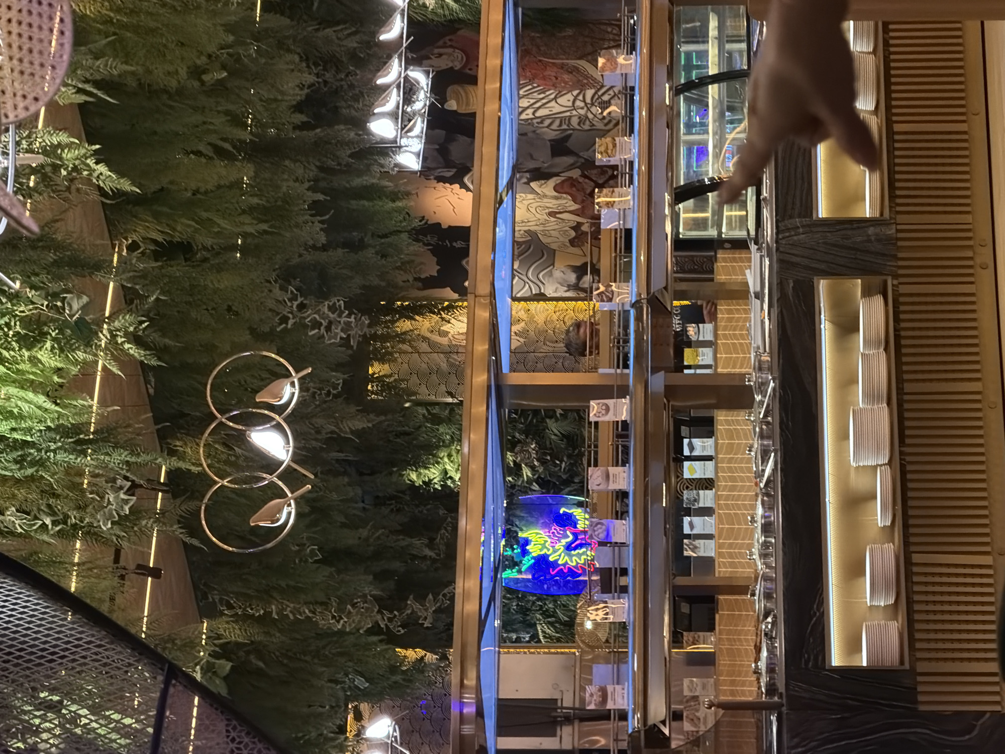 Evening out across stylish restaurant and entertainment venues at night