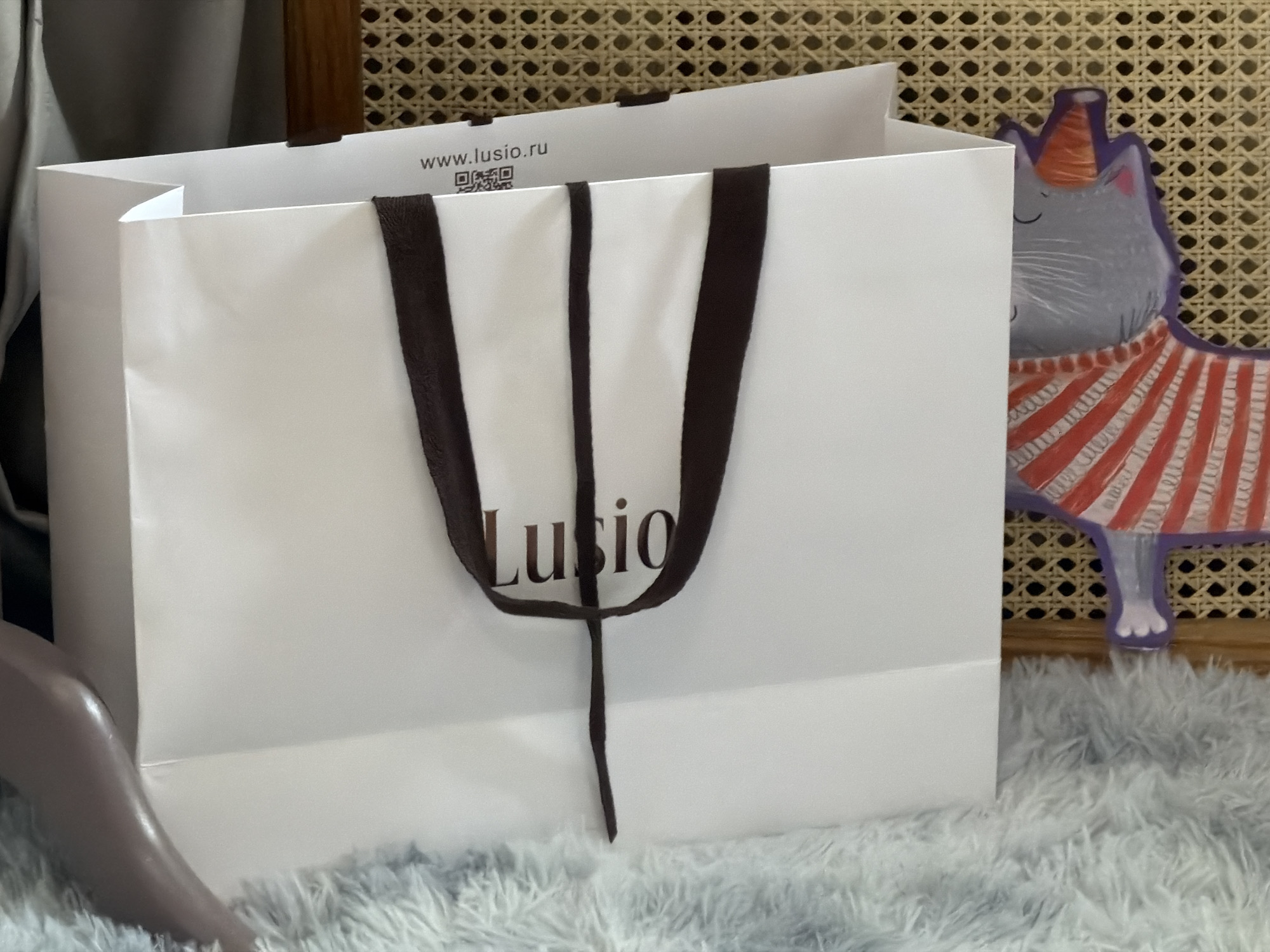 Luxury shopping bags photographed across Moscow residence locations