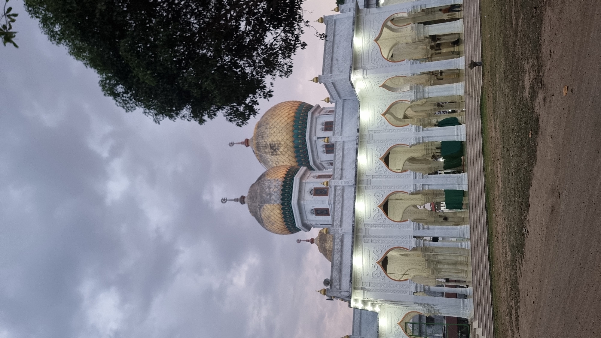 Dusk look at an ornate mosque in Meunasahlhok, Aceh