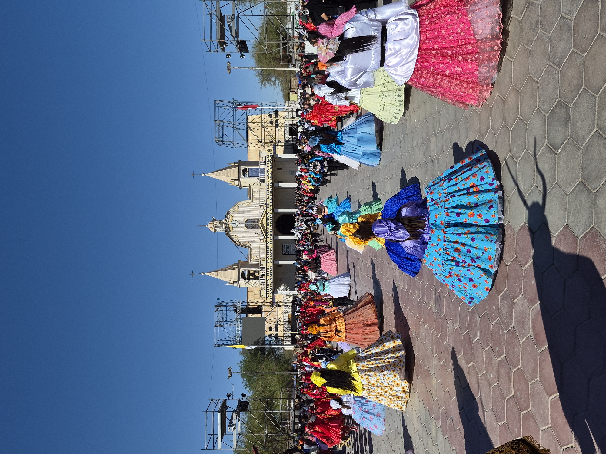 Traditional procession and dancing at Pozo Almonte festival