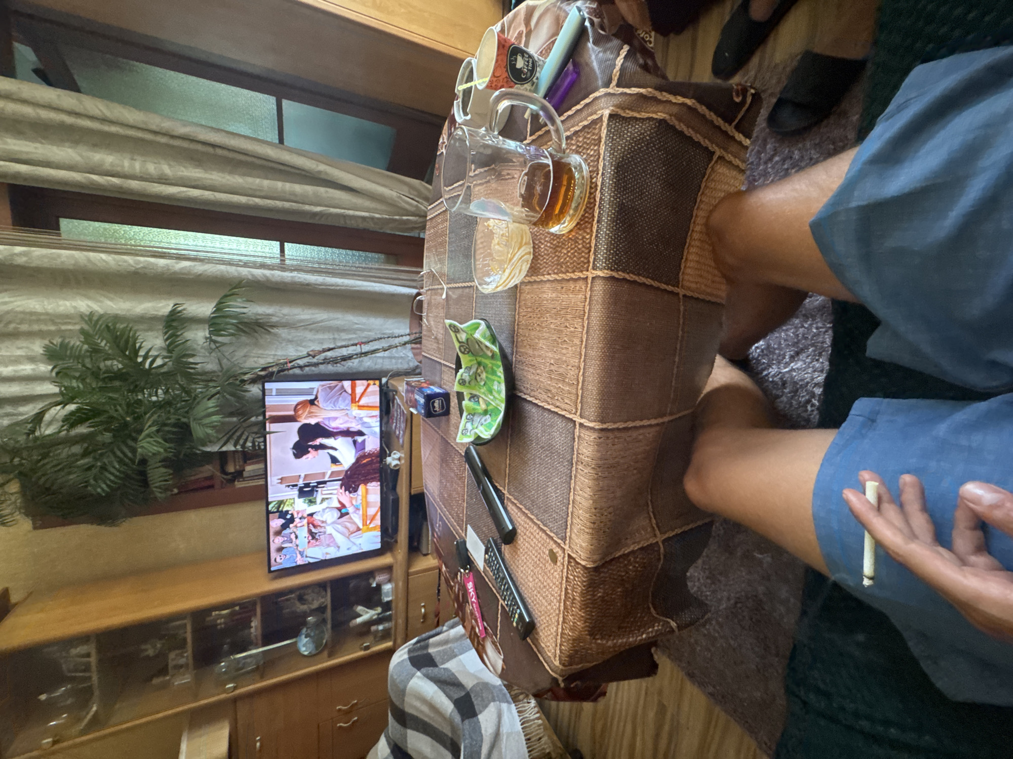 Sofia apartment hangout mixed with global travel imagery browsing