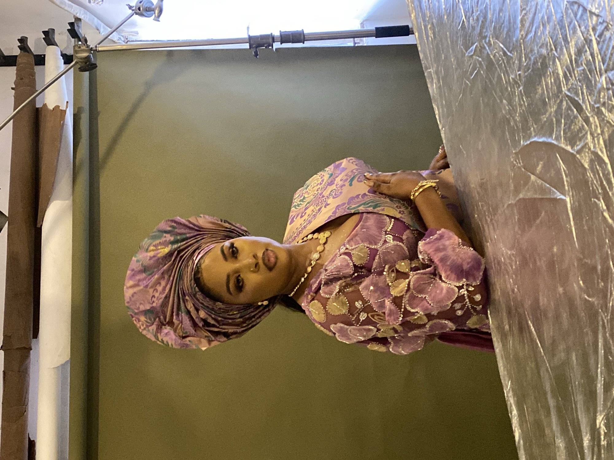 Portrait photography session documents traditional Nigerian fashion in Badagry