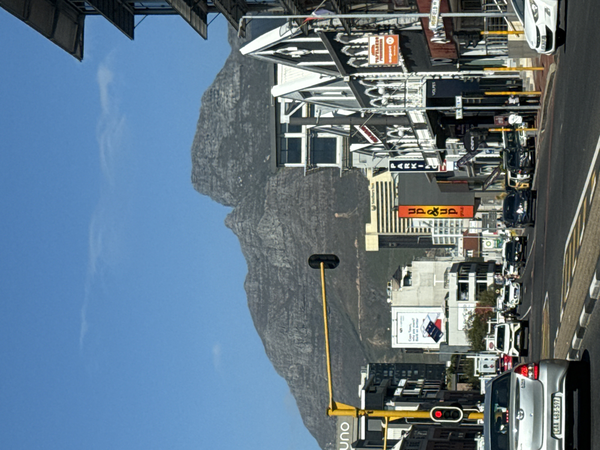 Clear sunny day captured in Cape Town street scenes