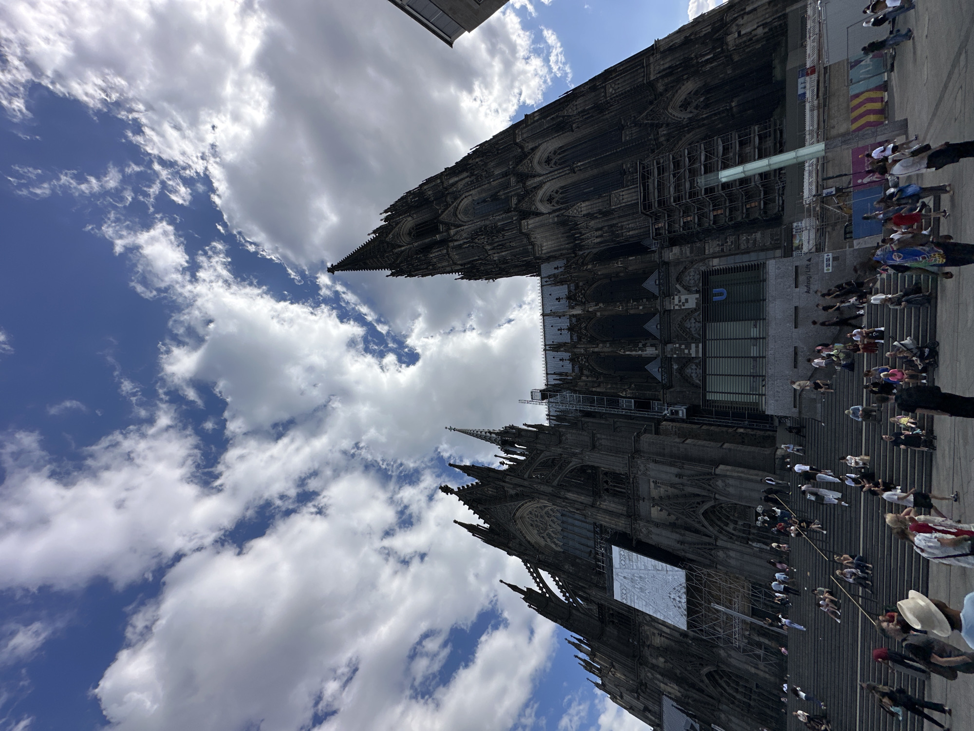 Cologne Cathedral and surrounding city center, August afternoon