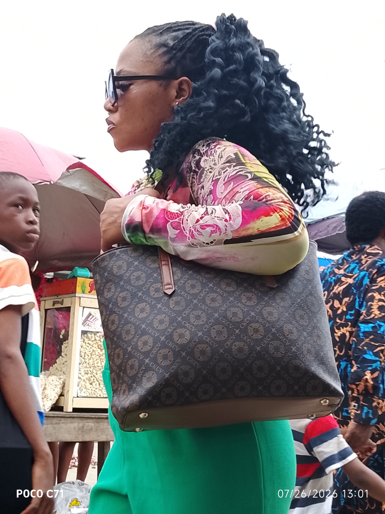 Everyday street market activity in Lekki, Nigeria