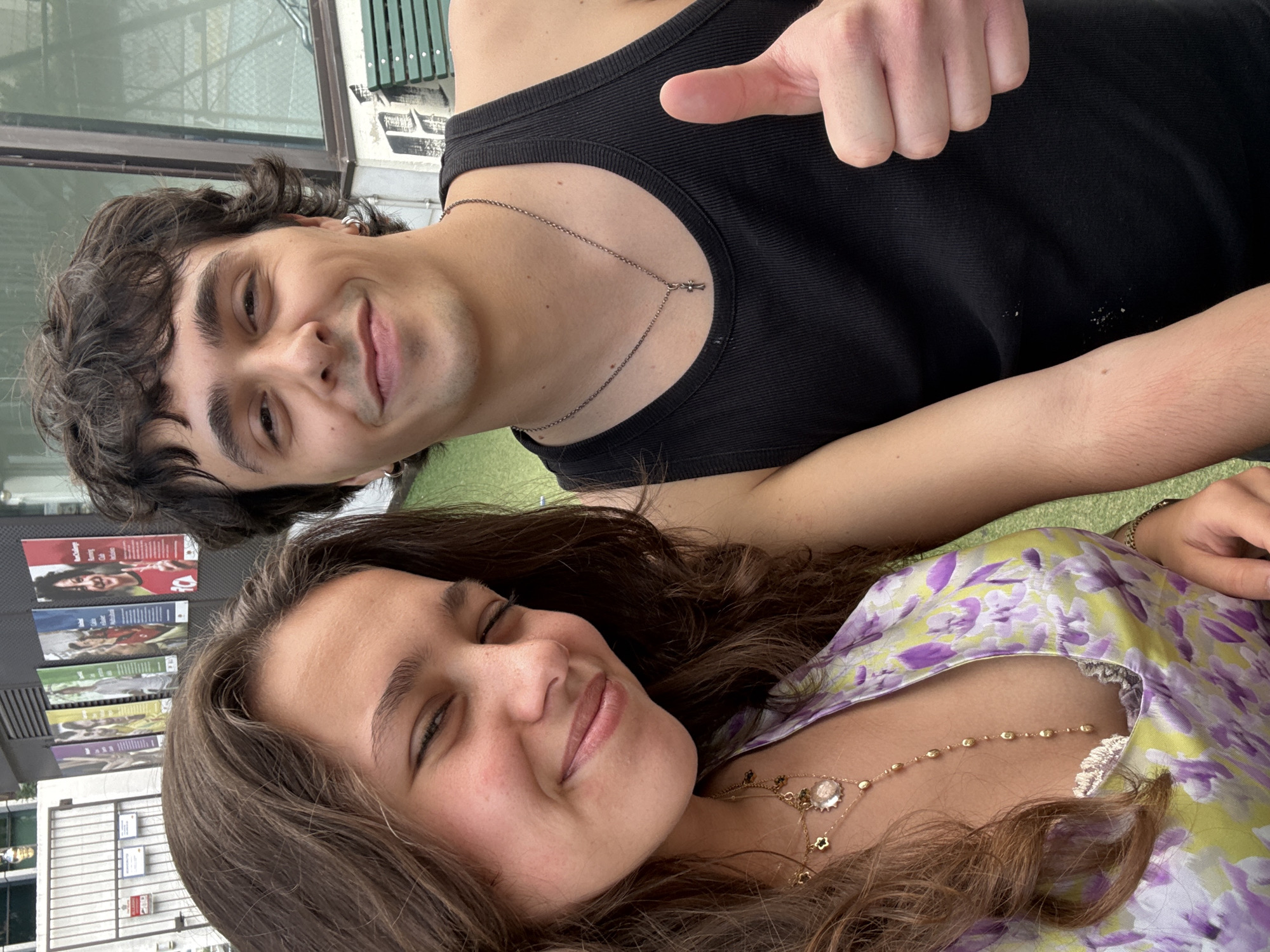 Two young people take selfie in Milan