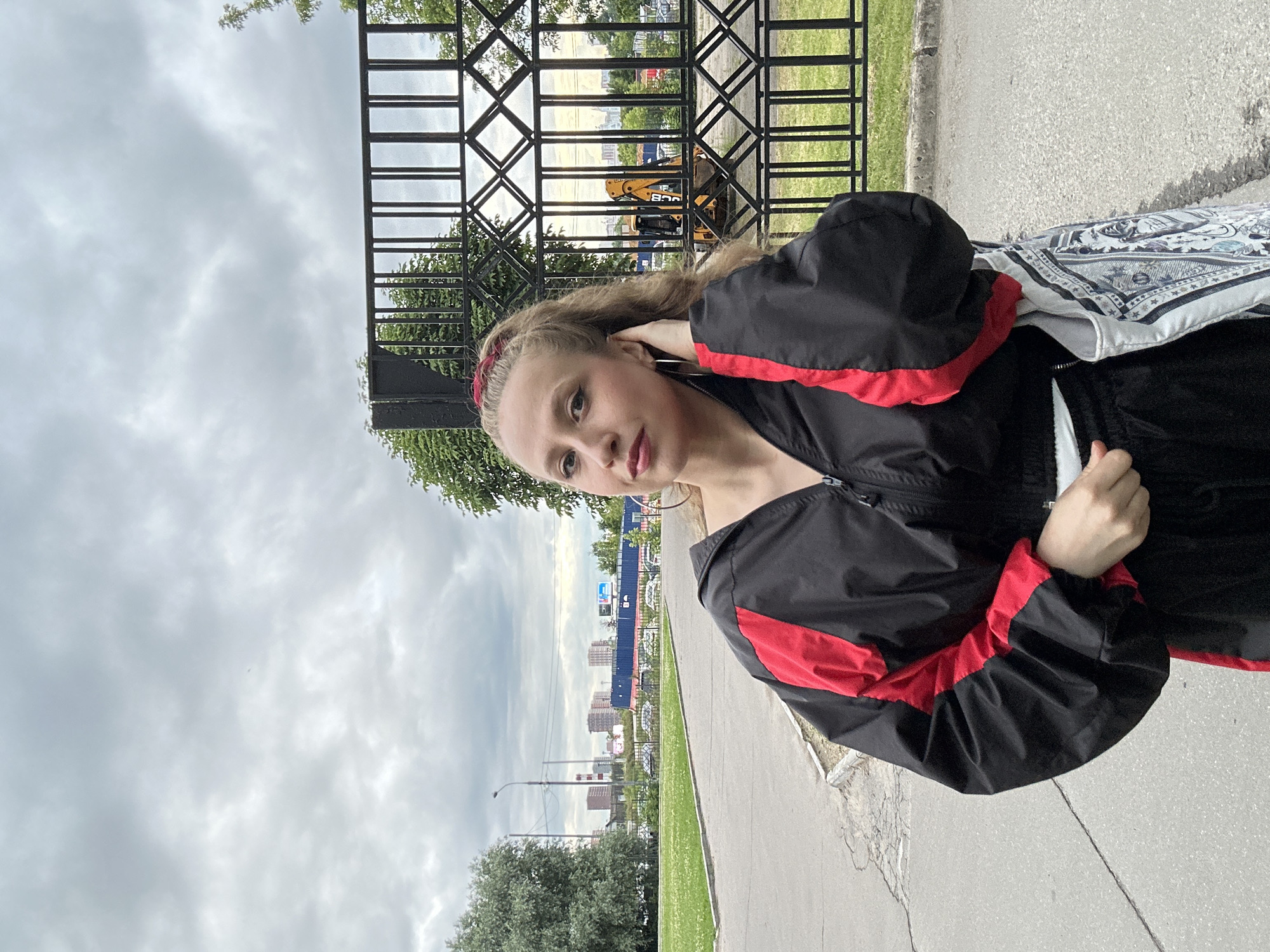 Afternoon outing near a Moscow church and park grounds