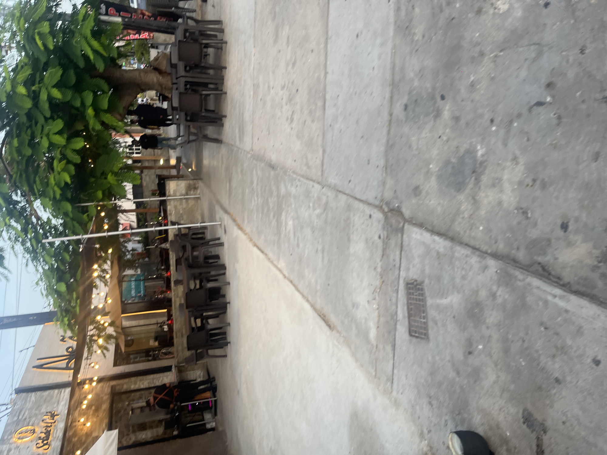 Evening street documentation captures Pampatar Venezuela business district activity